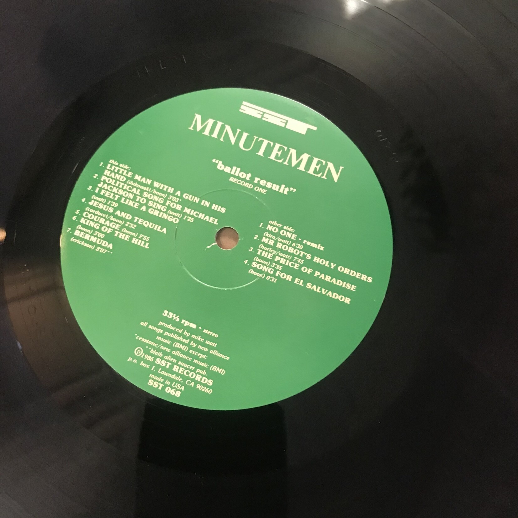 Minutemen - Ballot Result - SST 068 - Vinyl LP (USED)