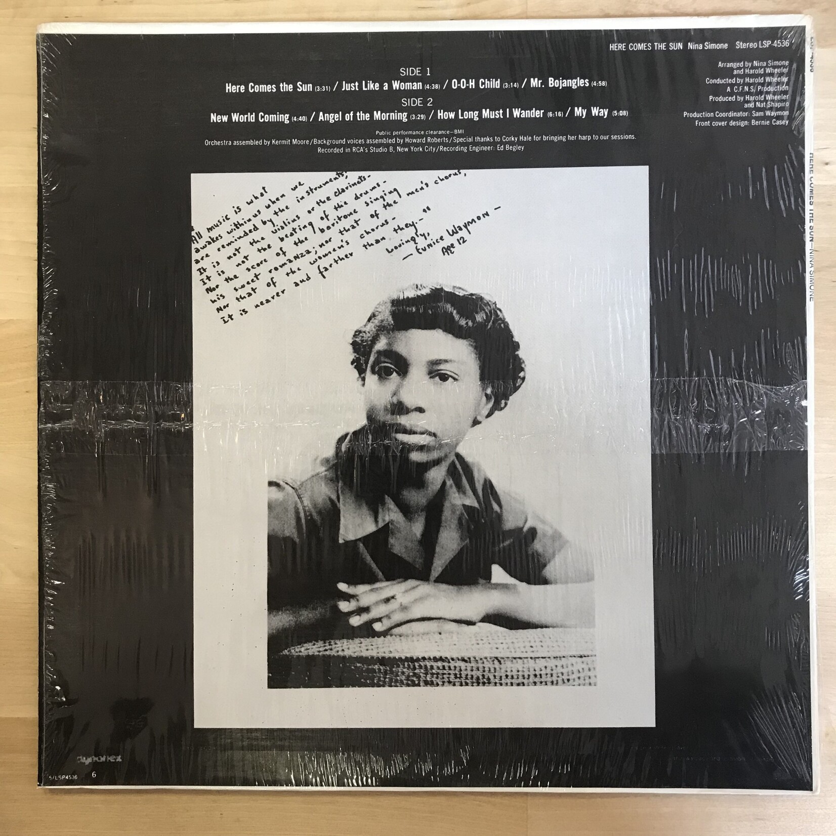 Nina Simone - Here Comes The Sun - LSP4536 - Vinyl LP (USED)