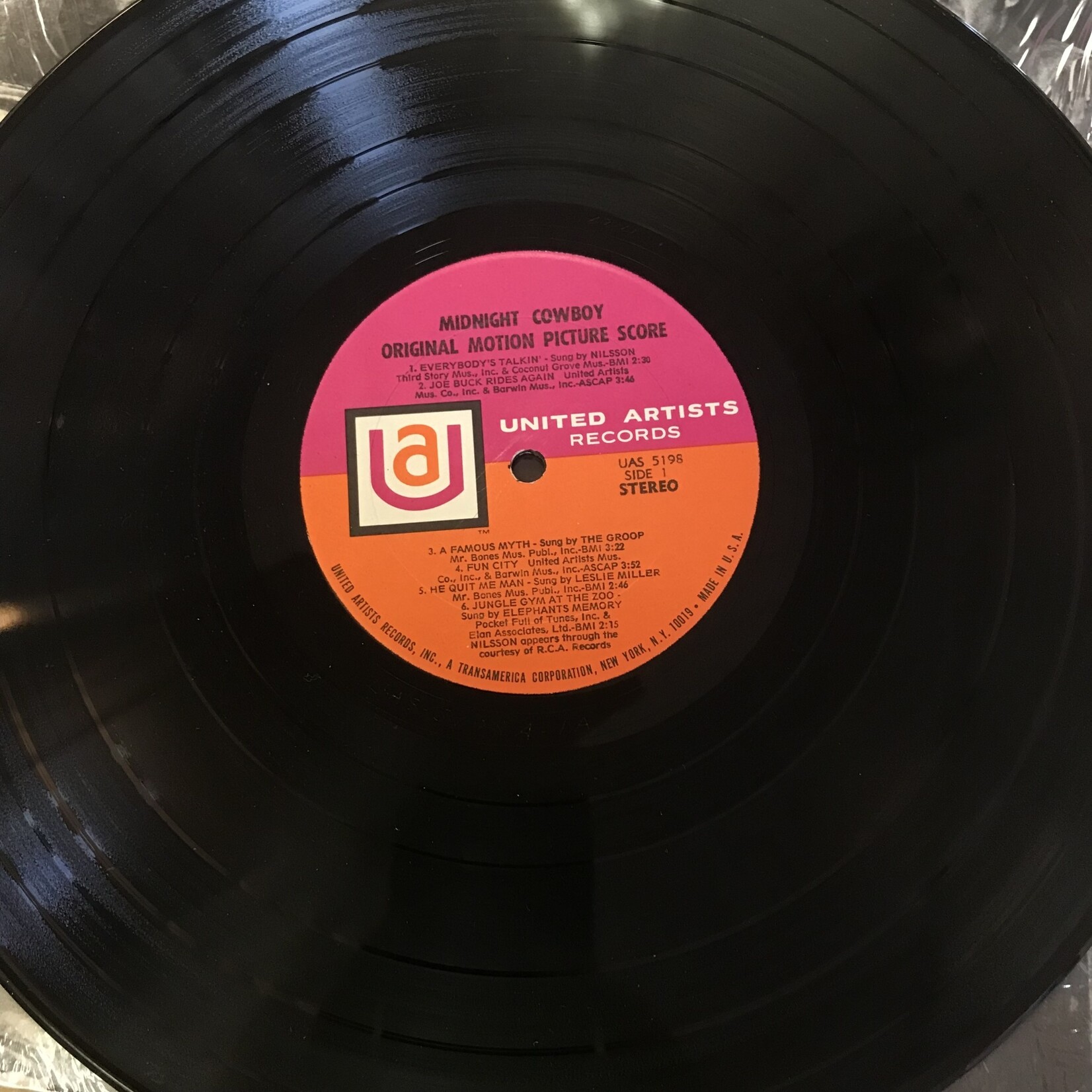 Midnight Cowboy - Original Motion Picture Score - UAS5198 - Vinyl LP (USED)