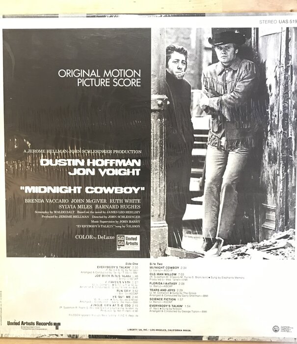 Midnight Cowboy - Original Motion Picture Score - UAS5198 - Vinyl LP (USED)