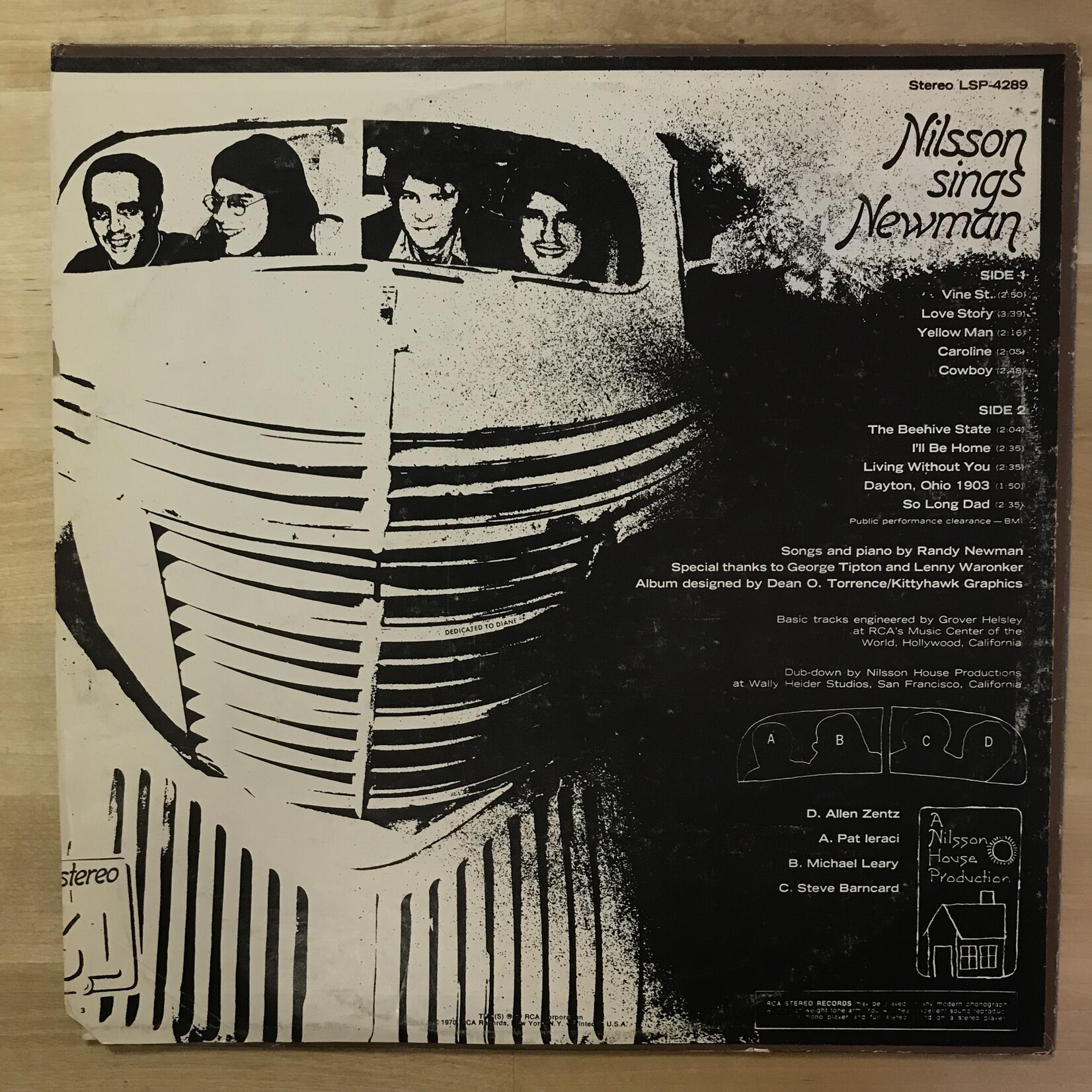 Harry Nilsson- Nilsson Sings Newman - LSP 4289 - Vinyl LP (USED)