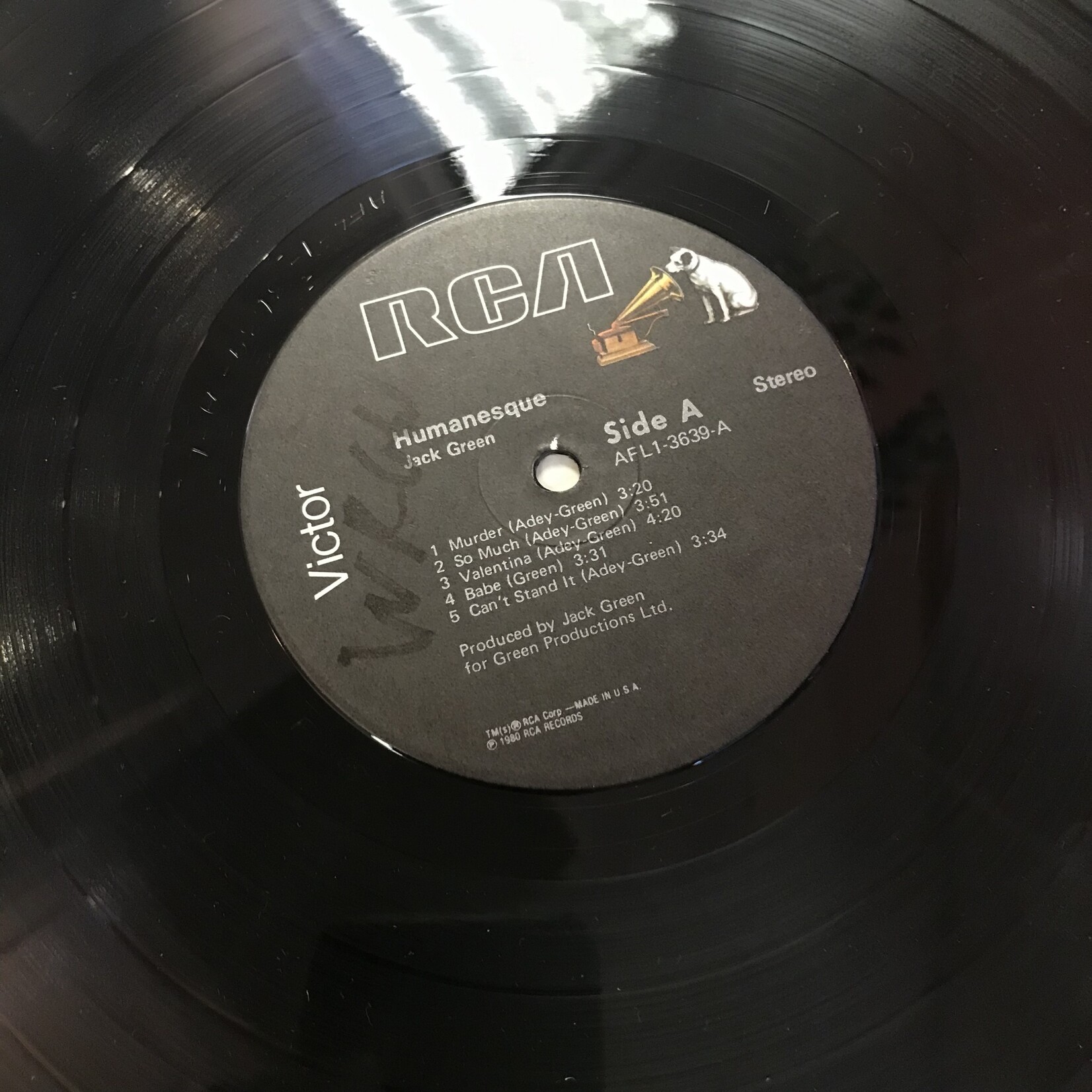 Jack Green - Humanesque - AFL1 3639 - Vinyl LP (USED)
