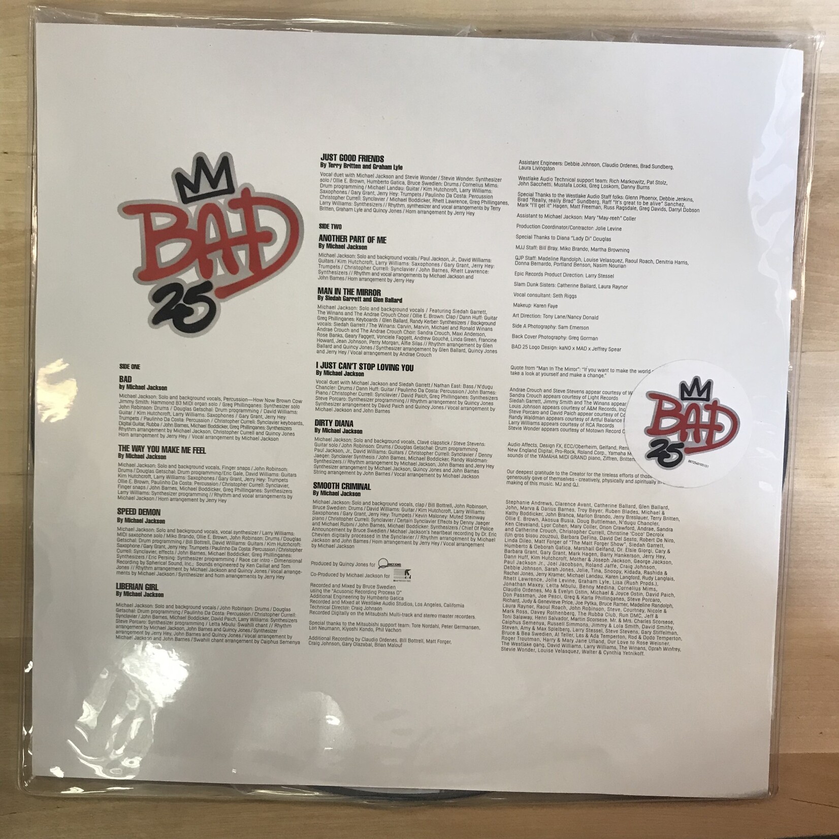 Michael Jackson - Bad 25 - 88725401051A - Vinyl LP (USED)