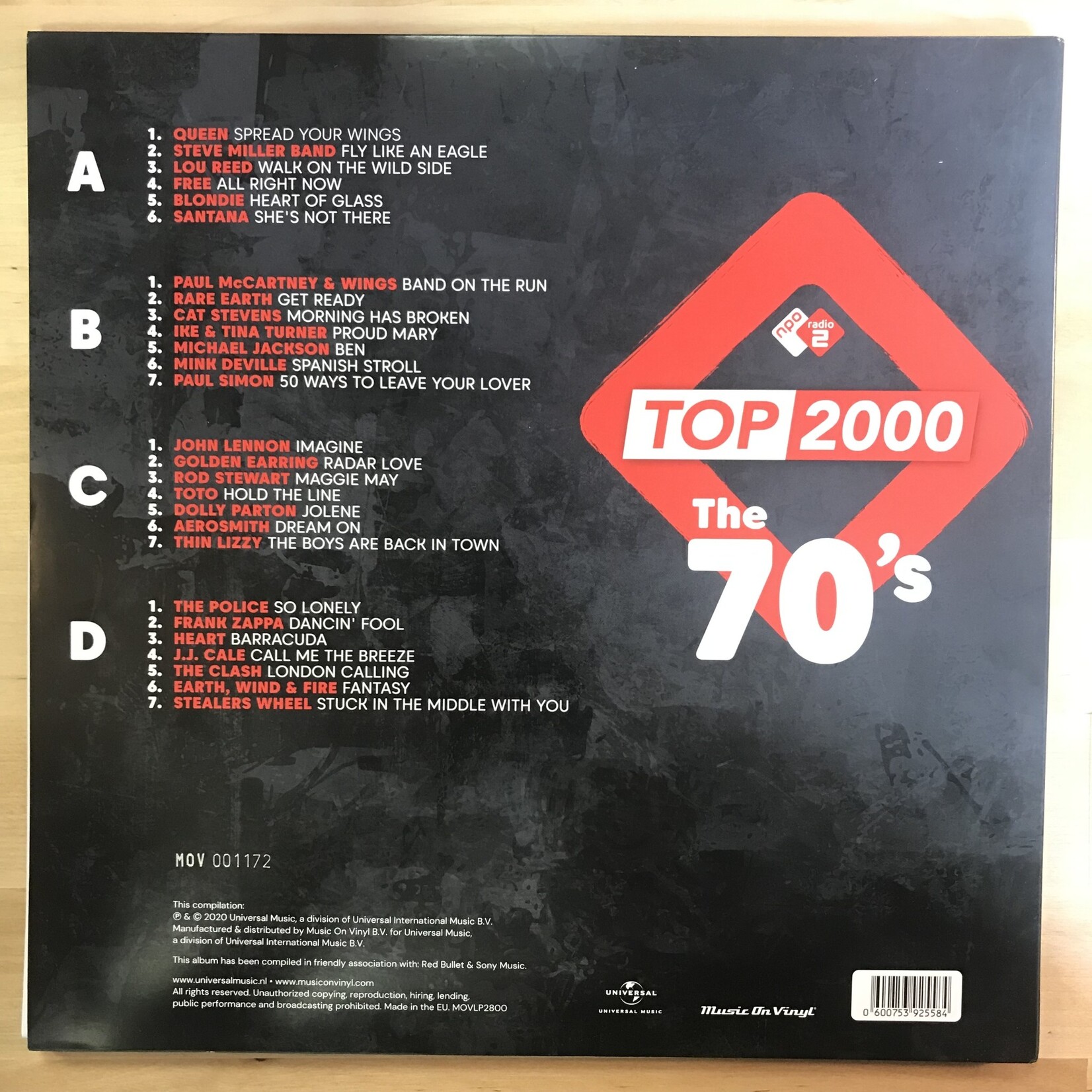 Various - Top 2000: The 70’s (No. 1172/2000) - MOVLP2800 - Vinyl LP (USED)