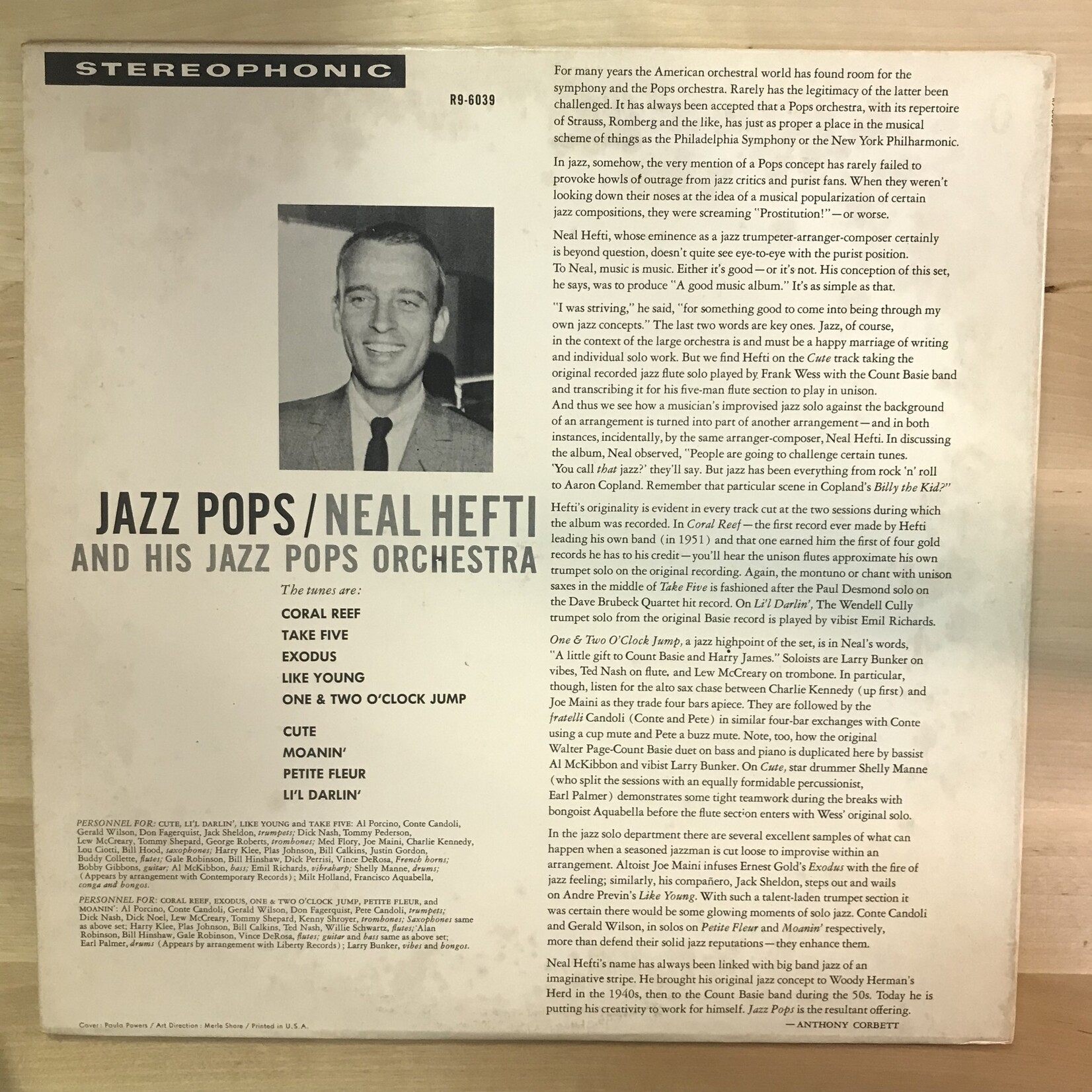 Neal Hefti - Jazz Pops - RS6039 - Vinyl LP (USED)