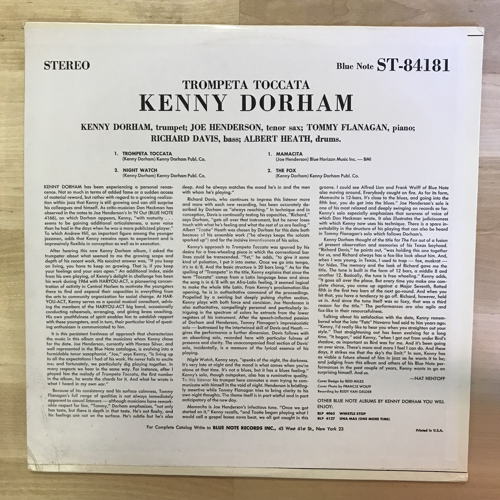 Kenny Dorham - Trompeta Toccata - BST84181 - Vinyl LP (USED)