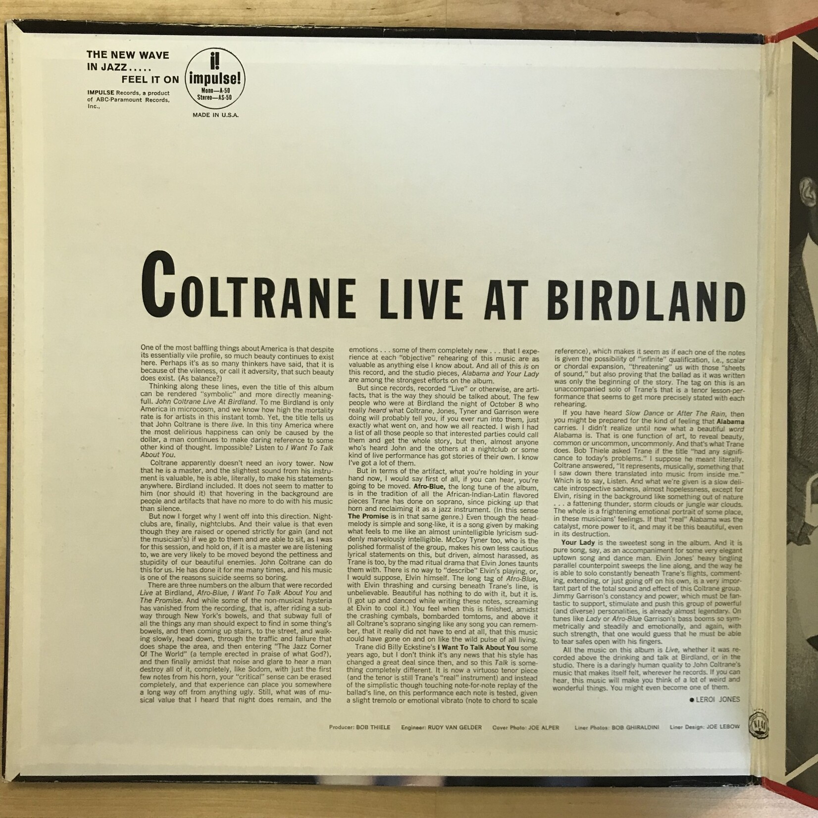 John Coltrane - Live At Birdland - AS49 - Vinyl LP (USED)