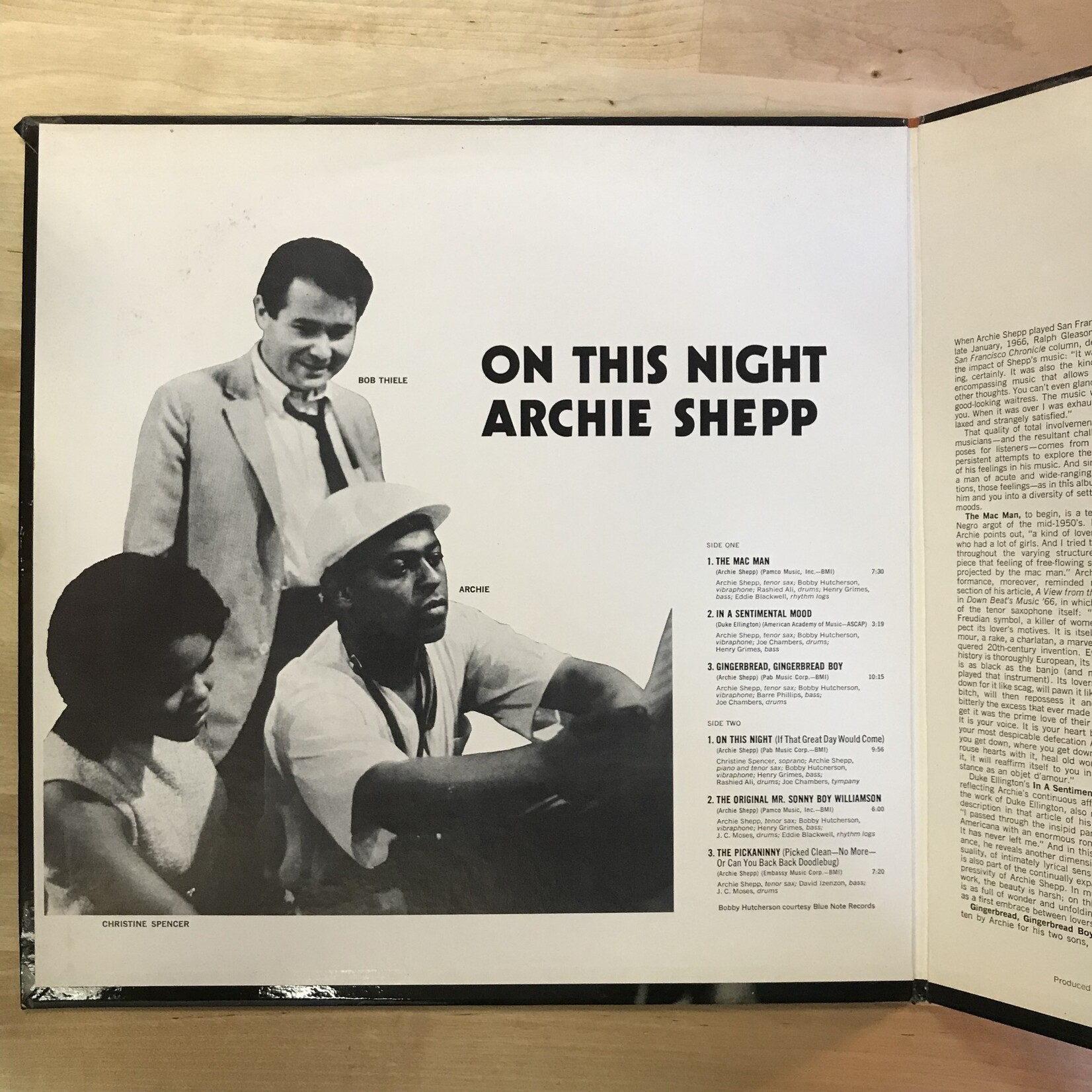Archie Shepp - On This Night - Impulse - A97 - Vinyl LP (USED)
