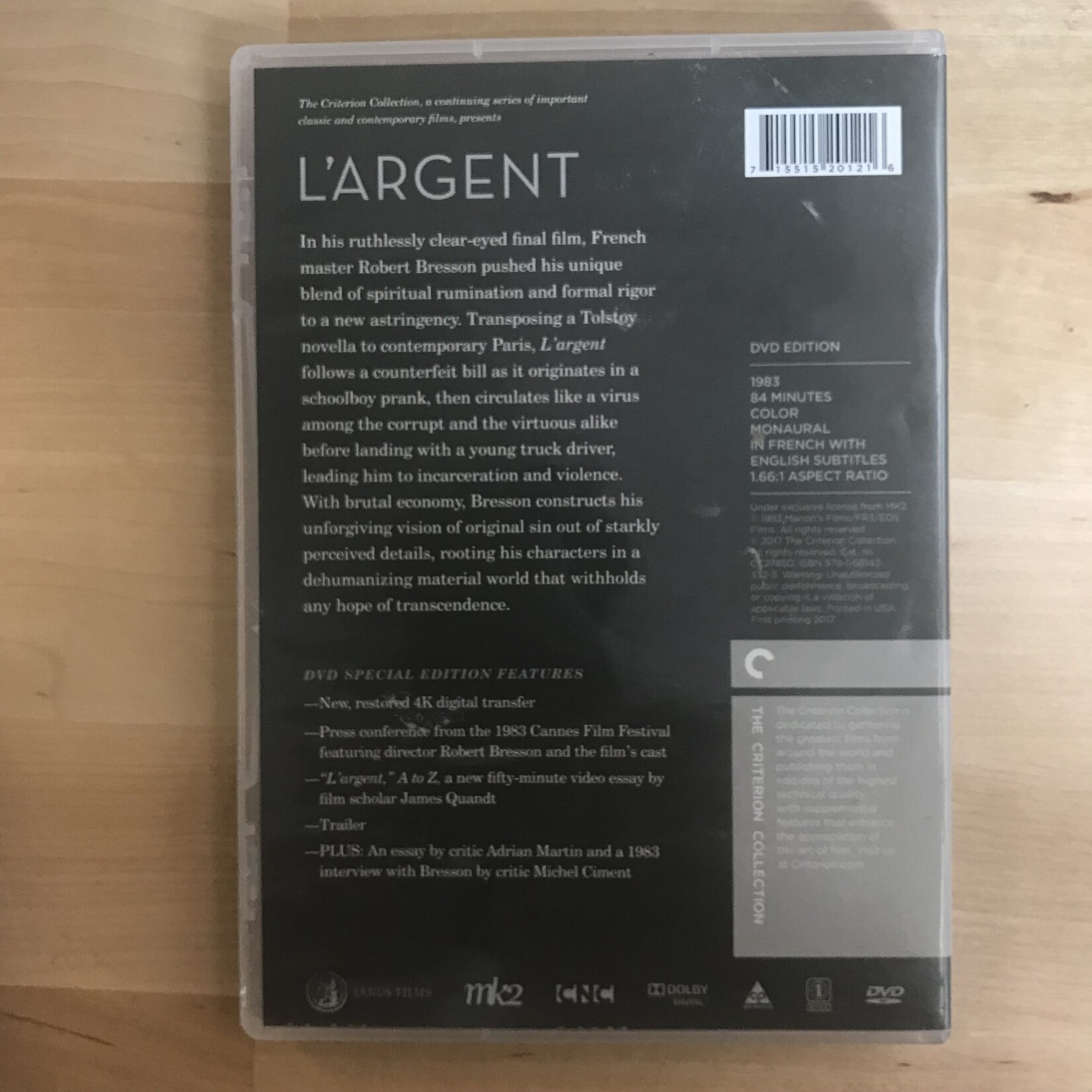 L’Argent - DVD (USED)