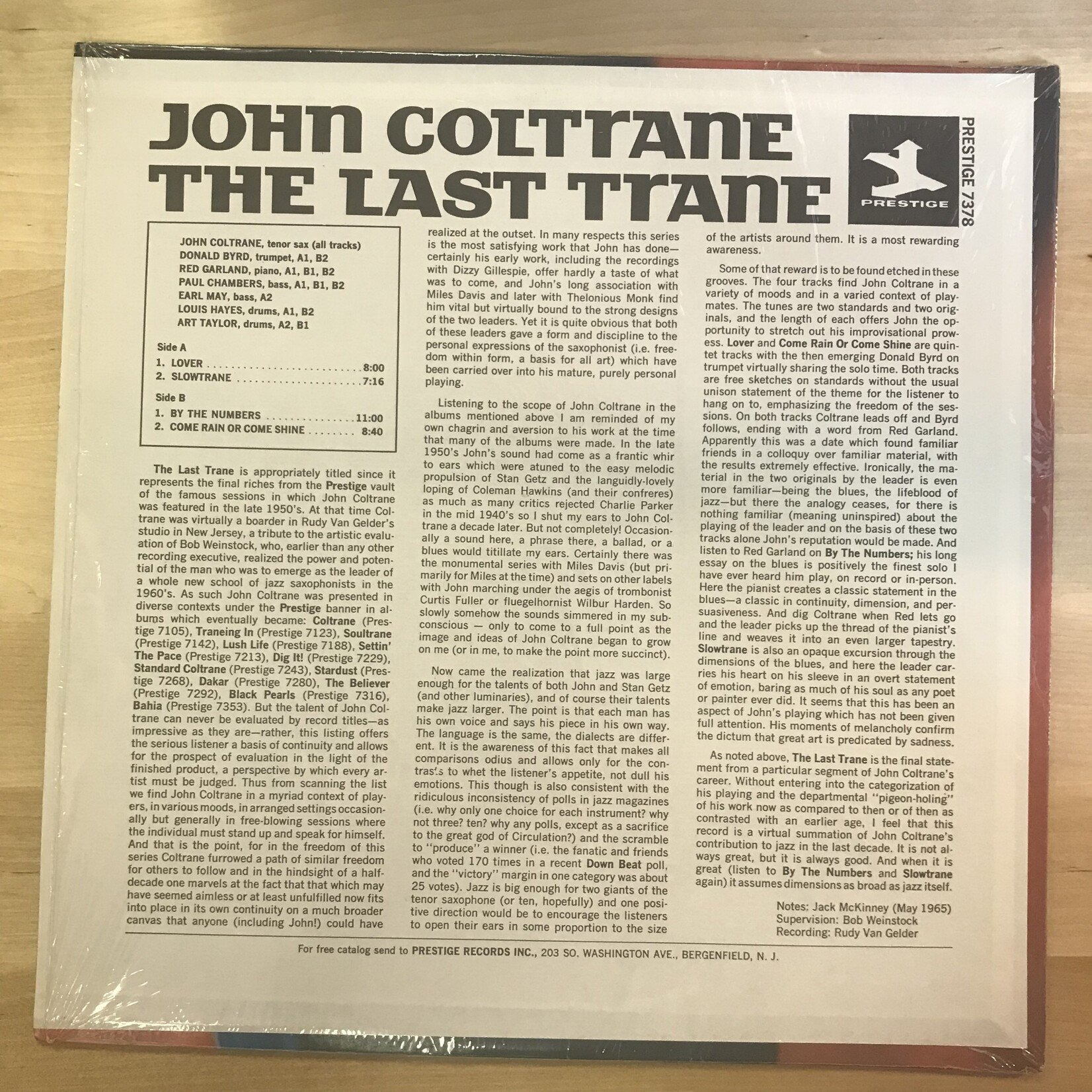 John Coltrane - The Last Trane - PRT 7378 - Vinyl LP (USED)