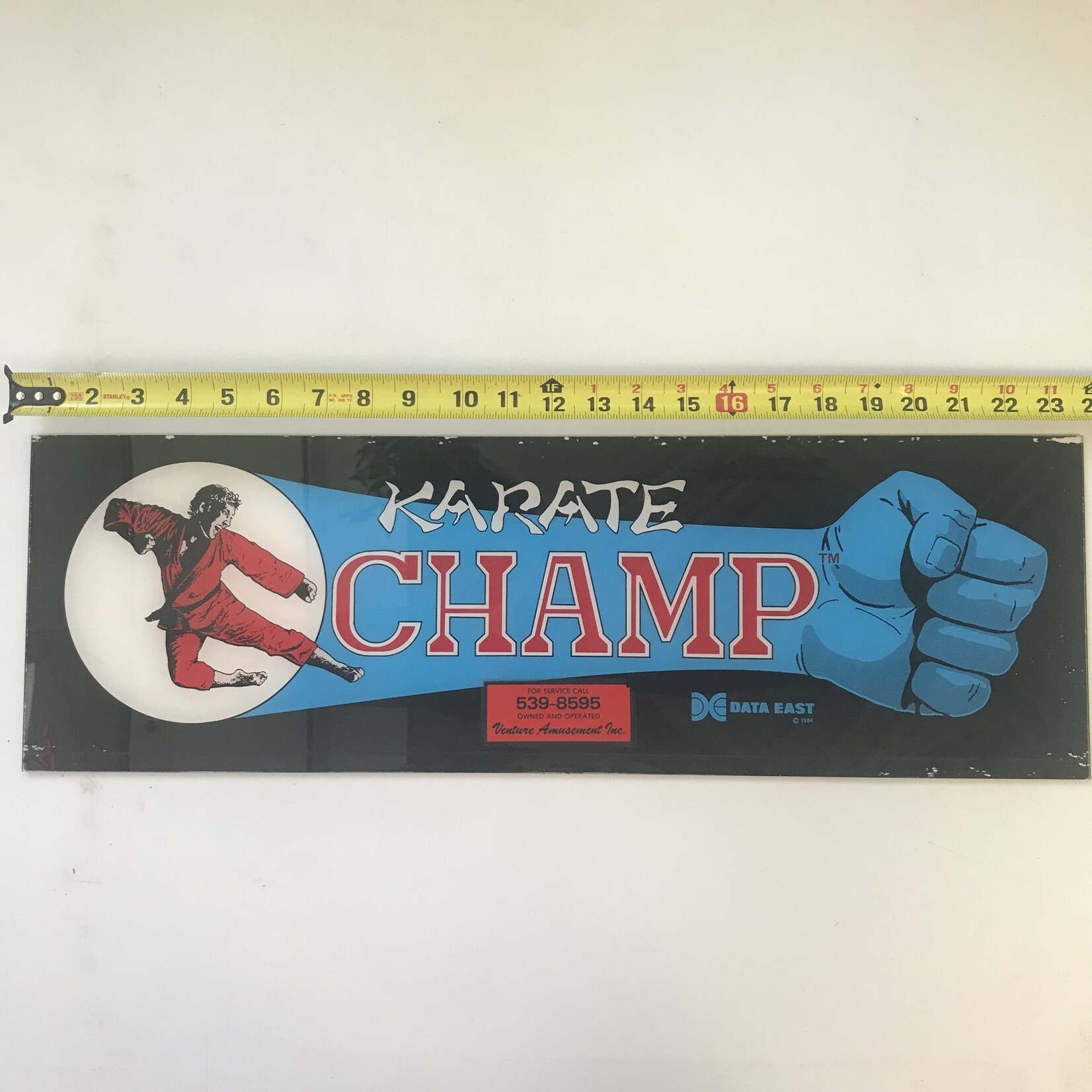 Karate Champ - Arcade Game Marquee (USED)