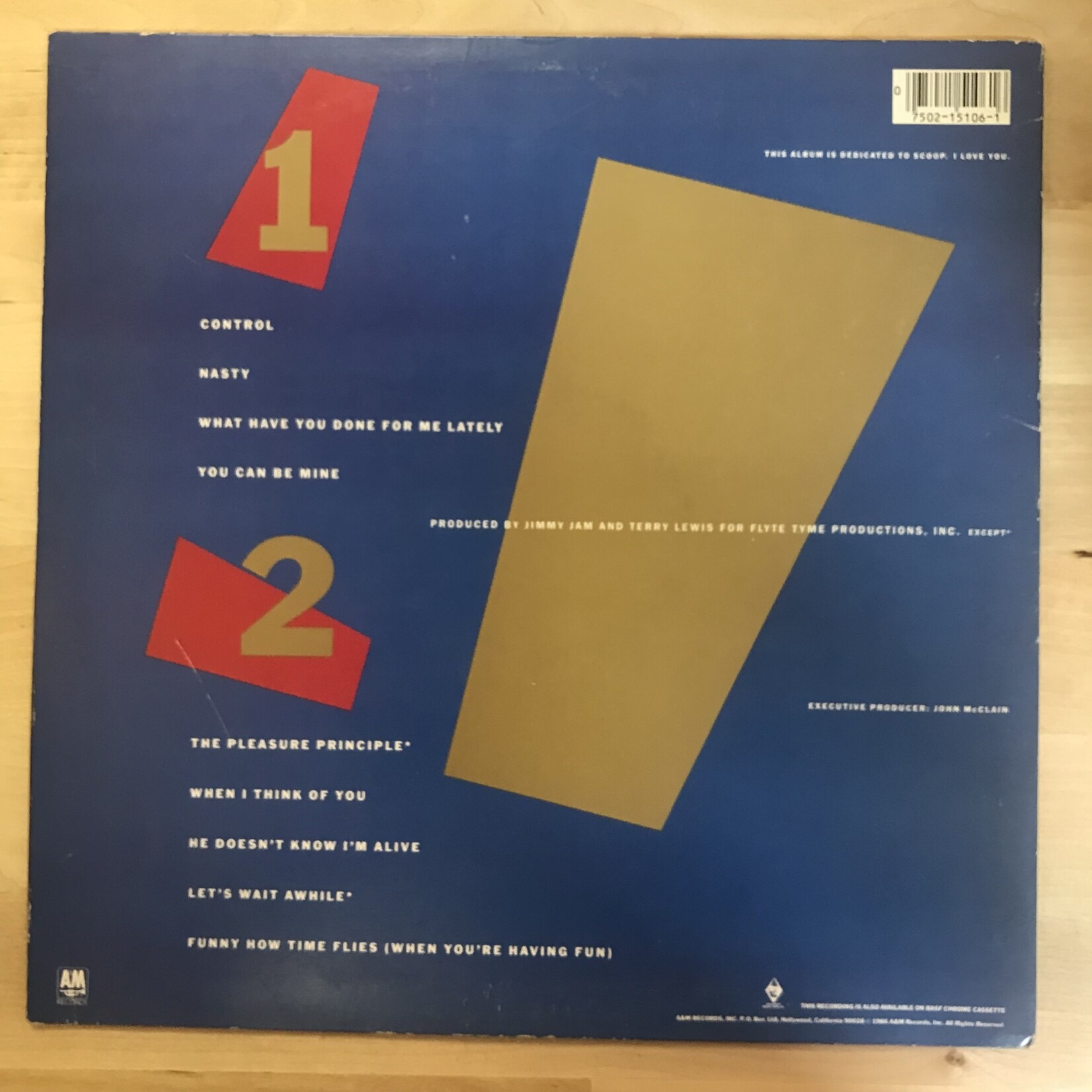 Janet Jackson - Control - SP5106 - Vinyl LP (USED)