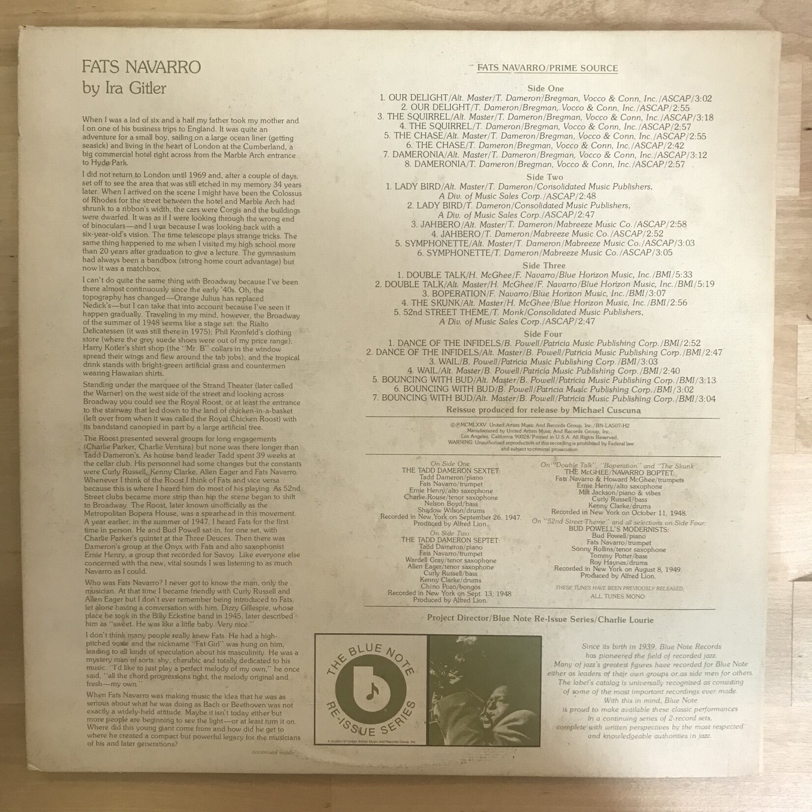 Fats Navarro - Prime Source - BN LA 507 H2 - Vinyl LP (USED)