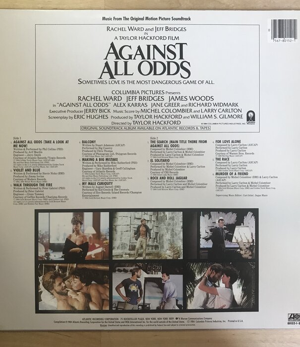 Against All Odds - Music From The Original Motion Picture Soundtrack - 80152 1 - Vinyl LP (USED)