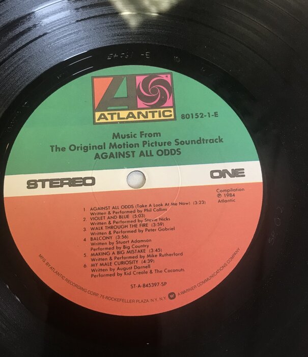 Against All Odds - Music From The Original Motion Picture Soundtrack - 80152 1 - Vinyl LP (USED)