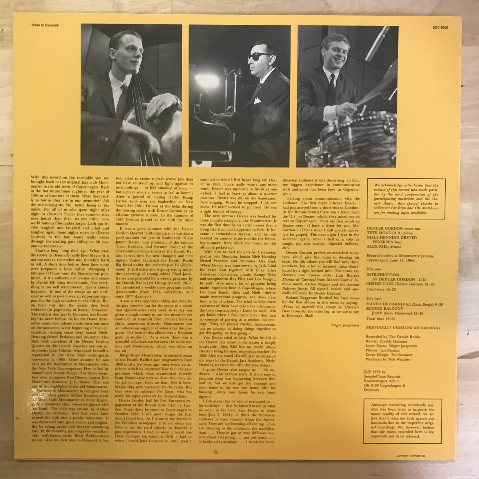 Dexter Gordon - Cheese Cake - SCC6008 - Vinyl LP (USED)