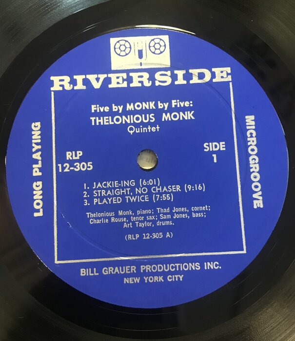 Thelonious Monk - Five By Monk By Five - RLP 12 305 - Vinyl LP (USED)