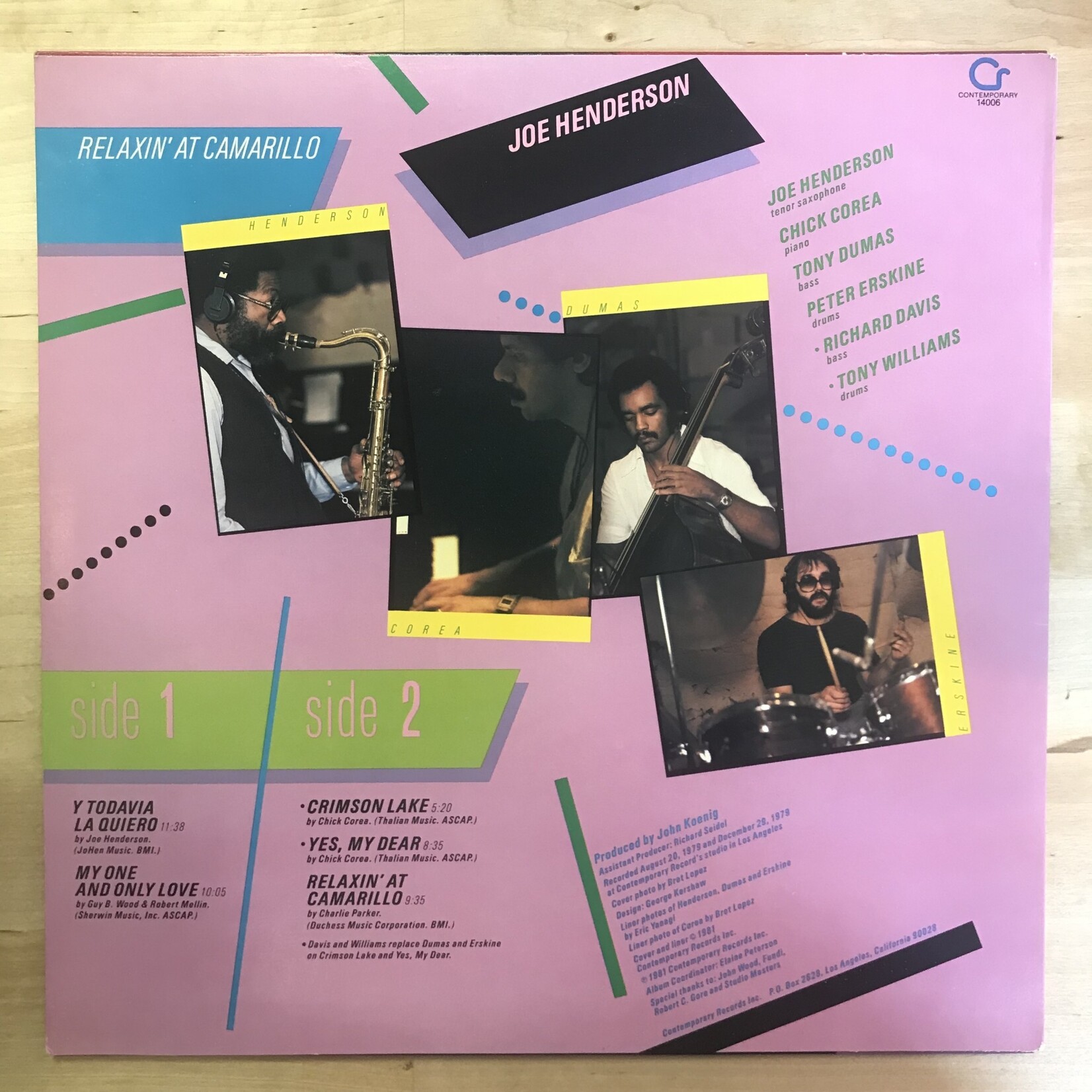 Joe Henderson - Relaxin’ At Camarillo - 14006 - Vinyl LP (USED)