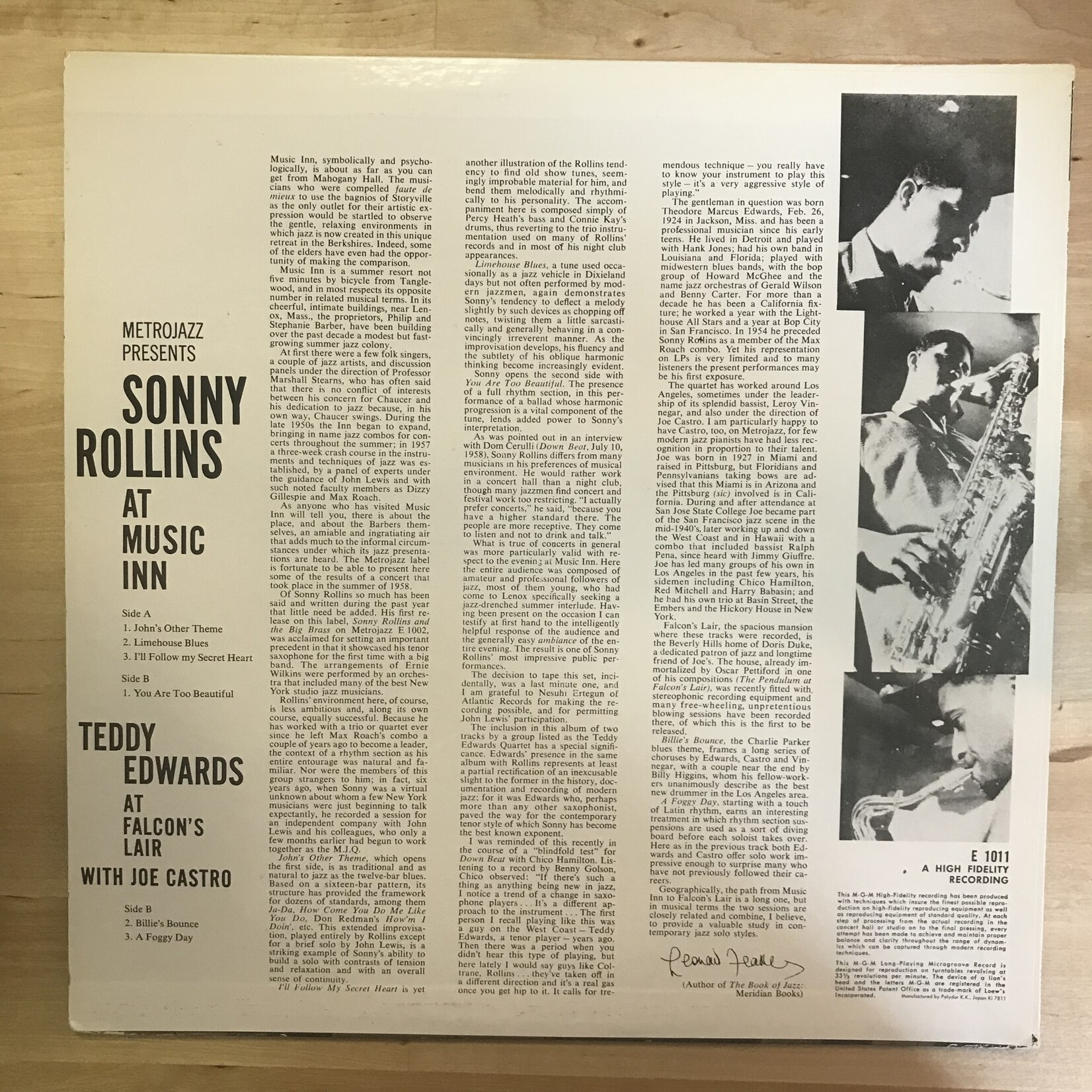 Sonny Rollins - At Music Inn - MM2092 - Vinyl LP (USED - JAPAN)