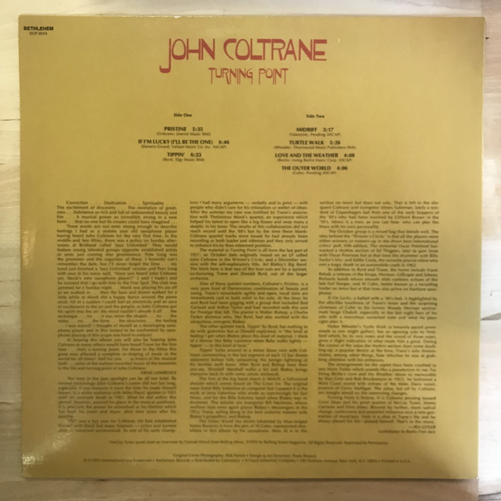 John Coltrane - Turning Point - BCP6024 - Vinyl LP (USED)
