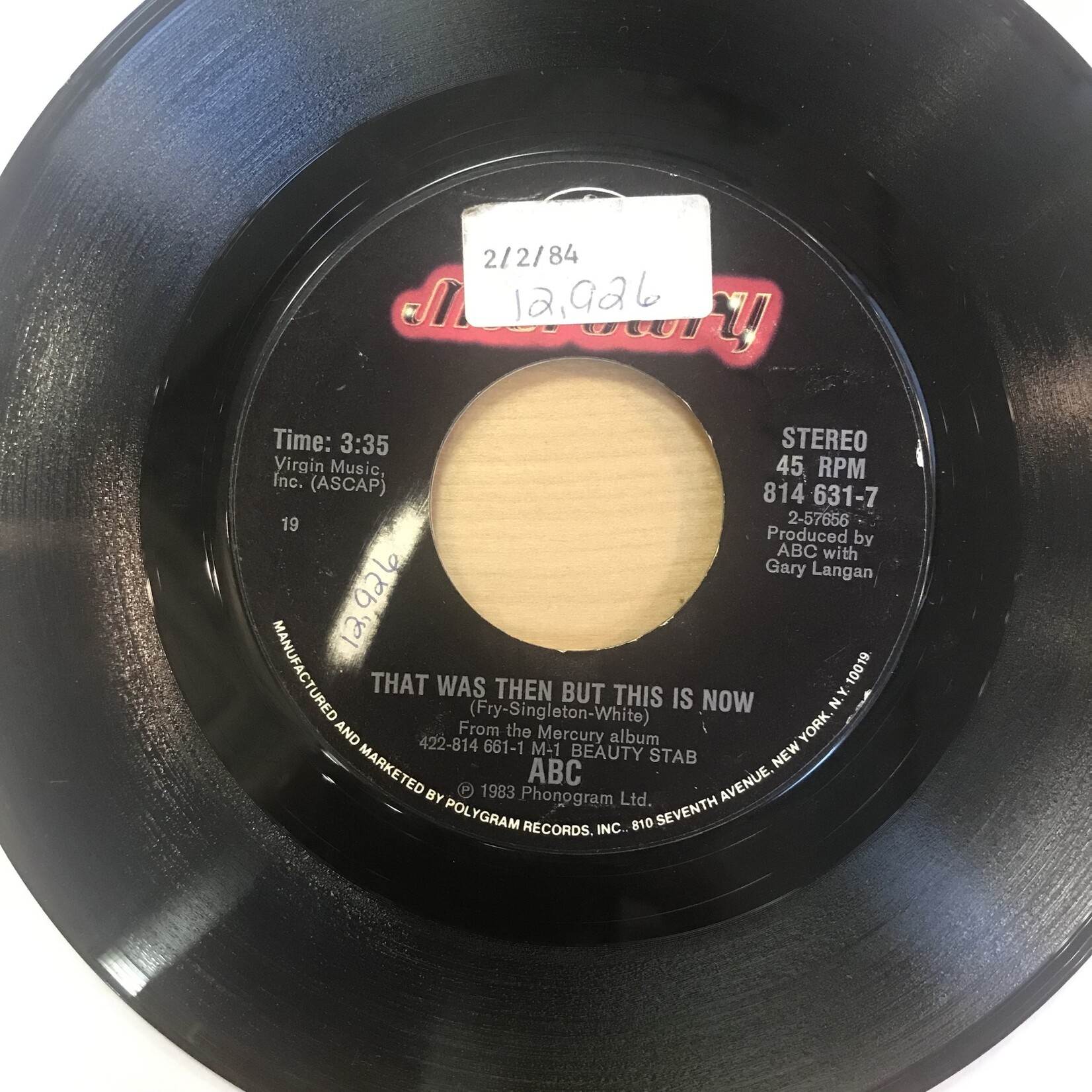 ABC - That Was Then But This Is Now / Vertigo - 814 631 - Vinyl 45 (USED)