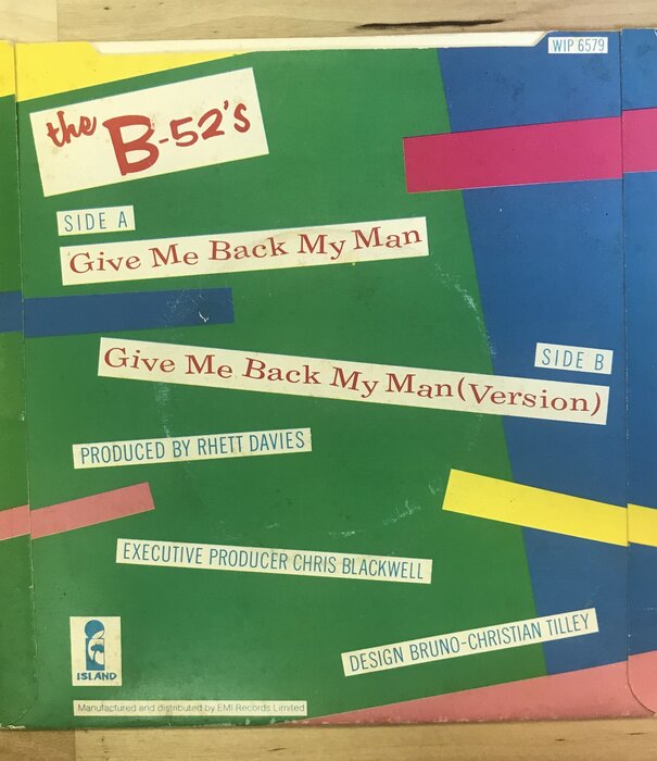 B-52s - Give Me Back My Man - WIP6579 - Vinyl 45 (USED)