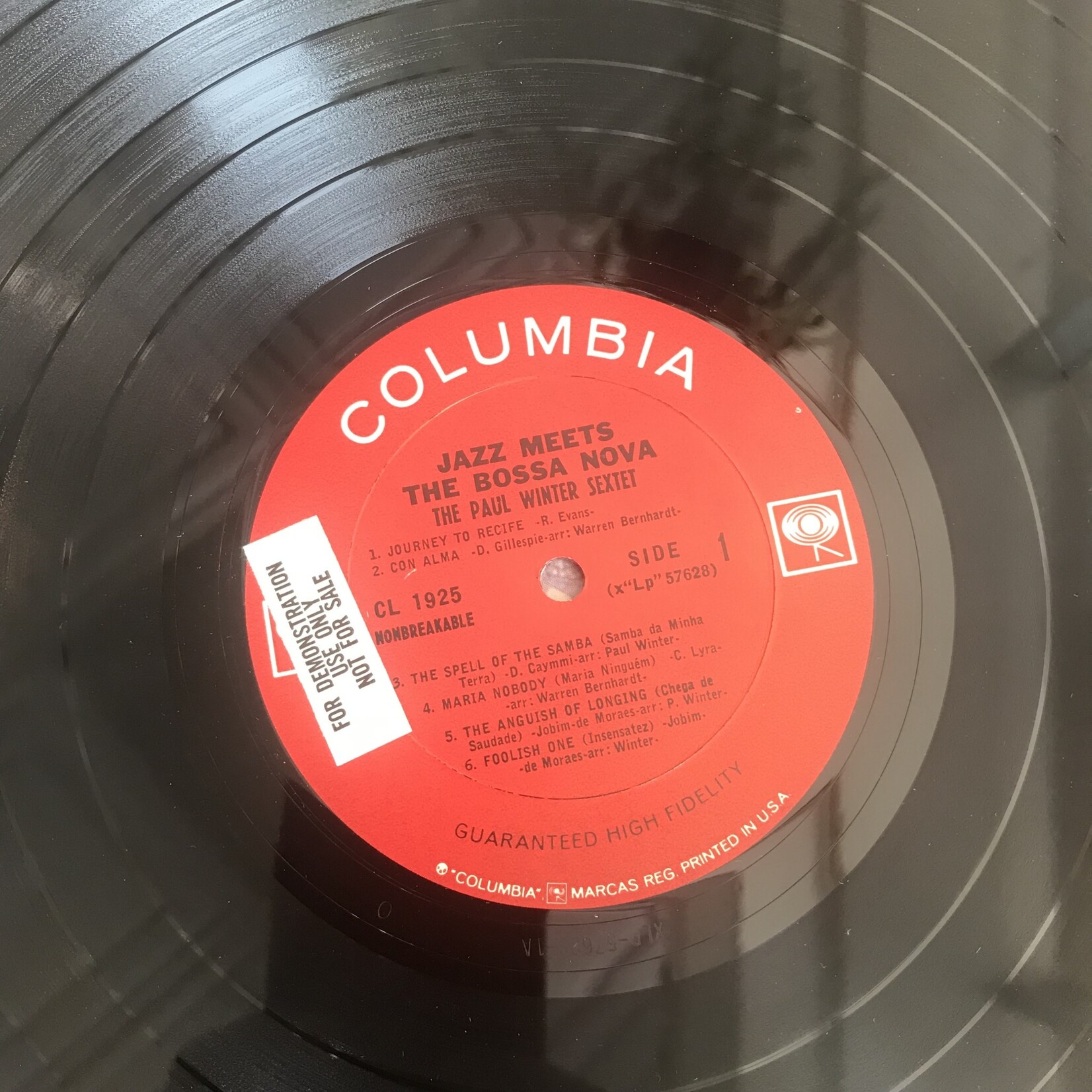 Paul Winter - Jazz meets The Bossa Nova - CL 1925 - Vinyl LP (USED - PROMO)