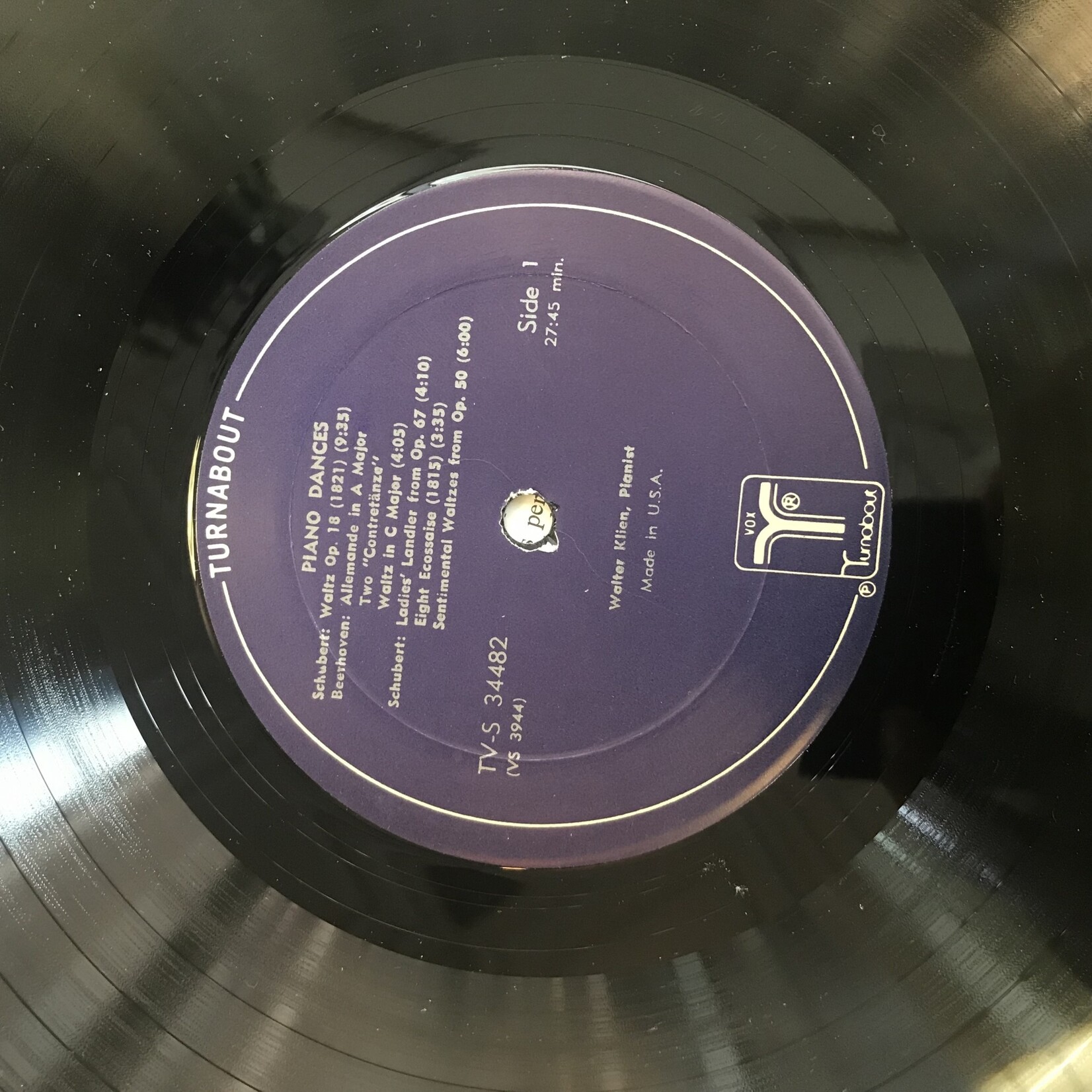 Walter Klien - Dances: Haydn Schubert Beethoven - TVS 34482 - Vinyl LP (USED)