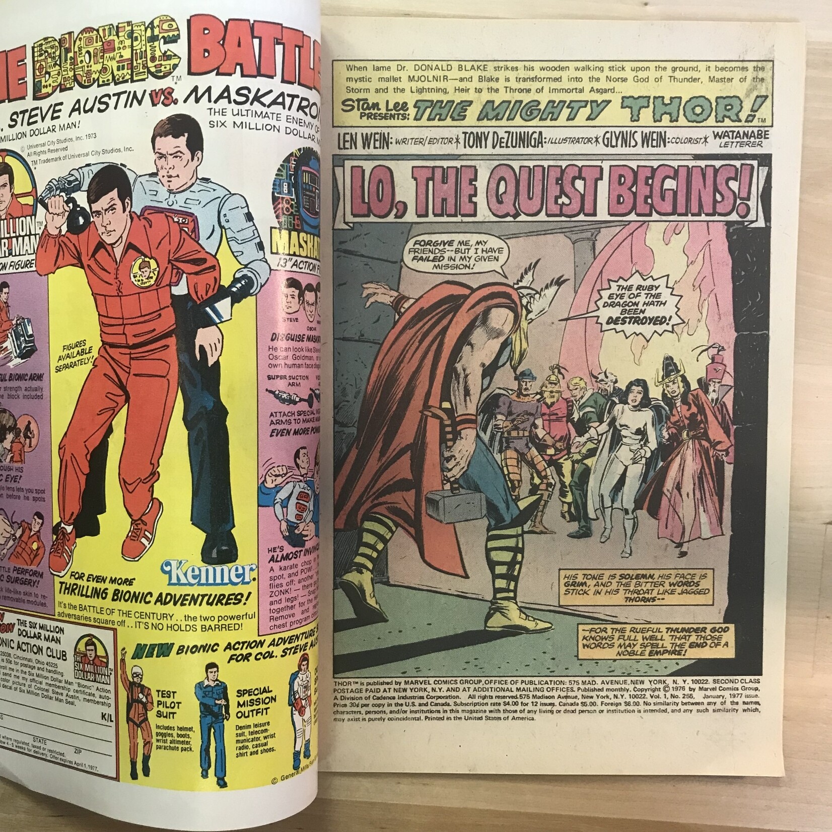 Thor - The Mighty Thor - #255 January 1977 - Comic Book