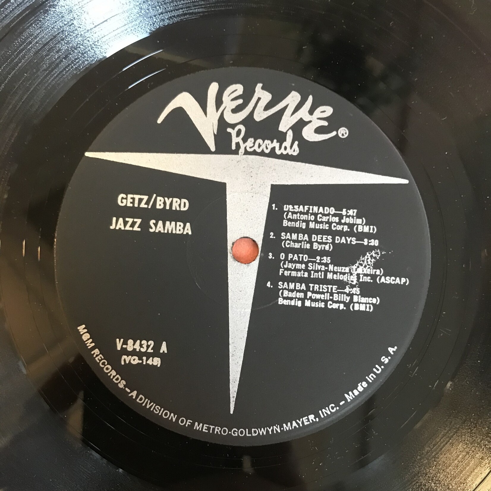 Stan Getz, Charlie Byrd - Getz/Bird Jazz Samba - V8432 - Vinyl LP (USED)