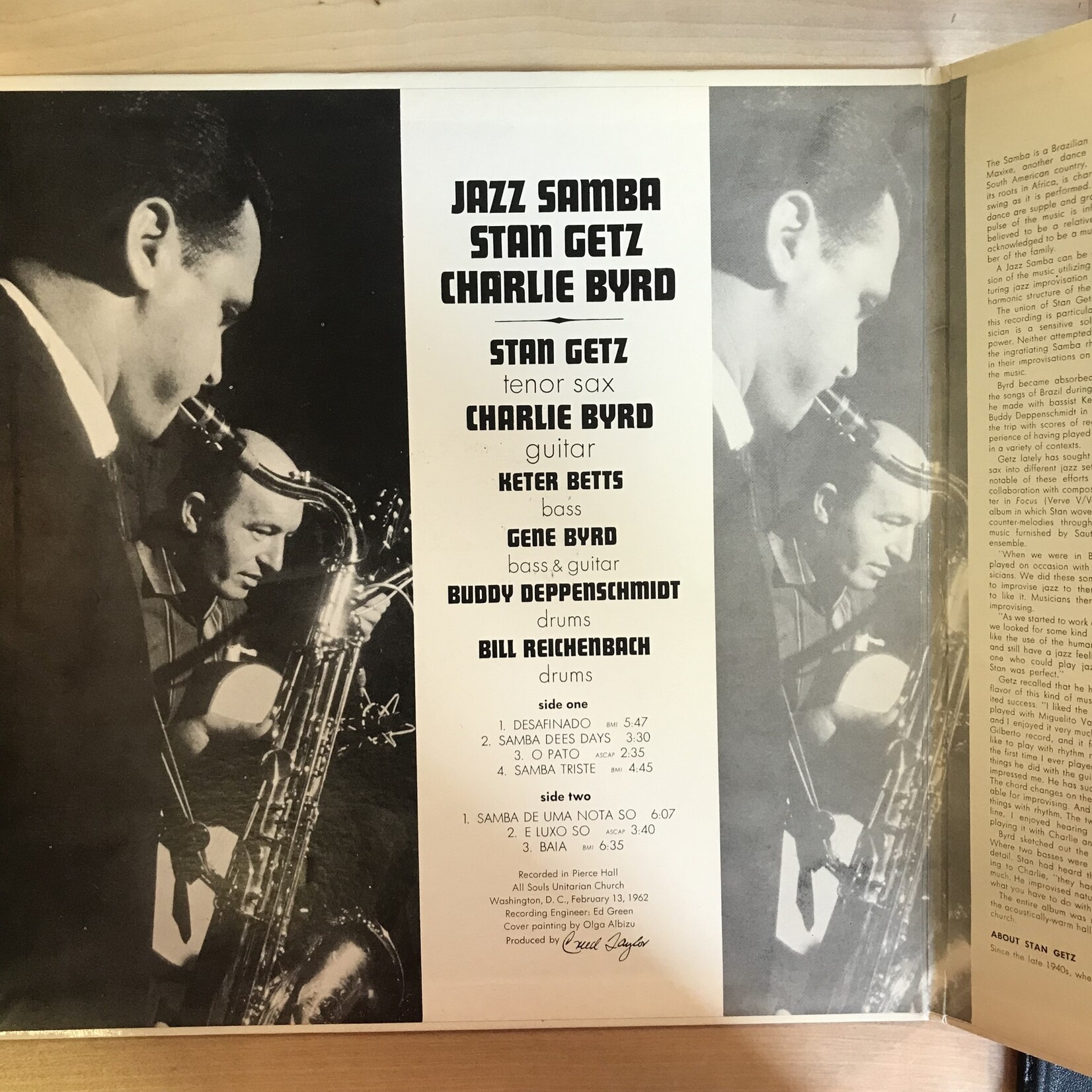 Stan Getz, Charlie Byrd - Getz/Bird Jazz Samba - V8432 - Vinyl LP (USED)