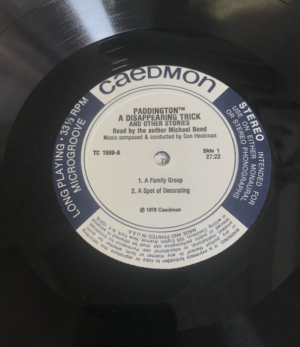 Michael Bond - Paddington: A Disappearing Trick And Other Stories - TC1599 - Vinyl LP (USED)