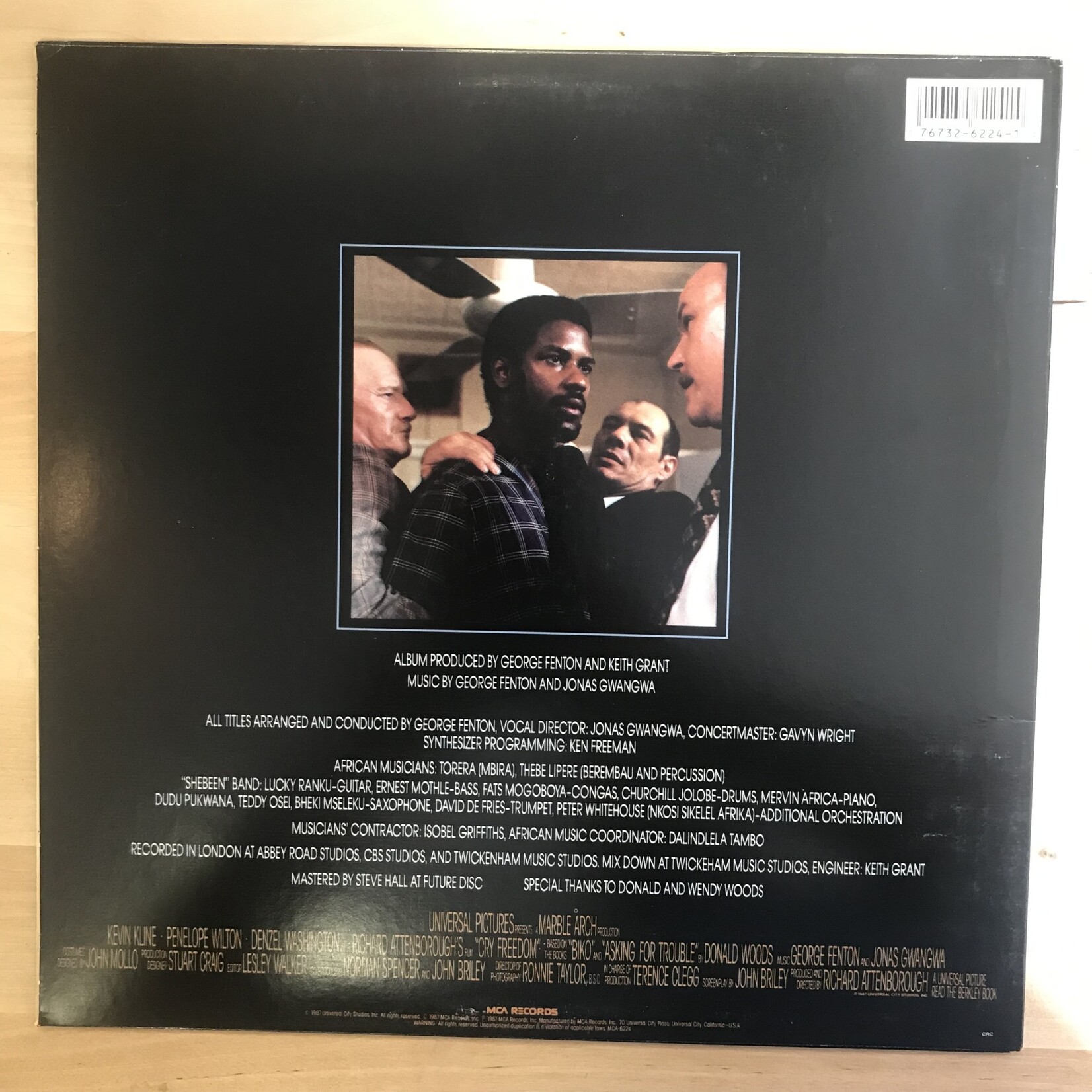 Cry Freedom - Original Motion Picture Soundtrack - MCA6224 - Vinyl LP (USED)