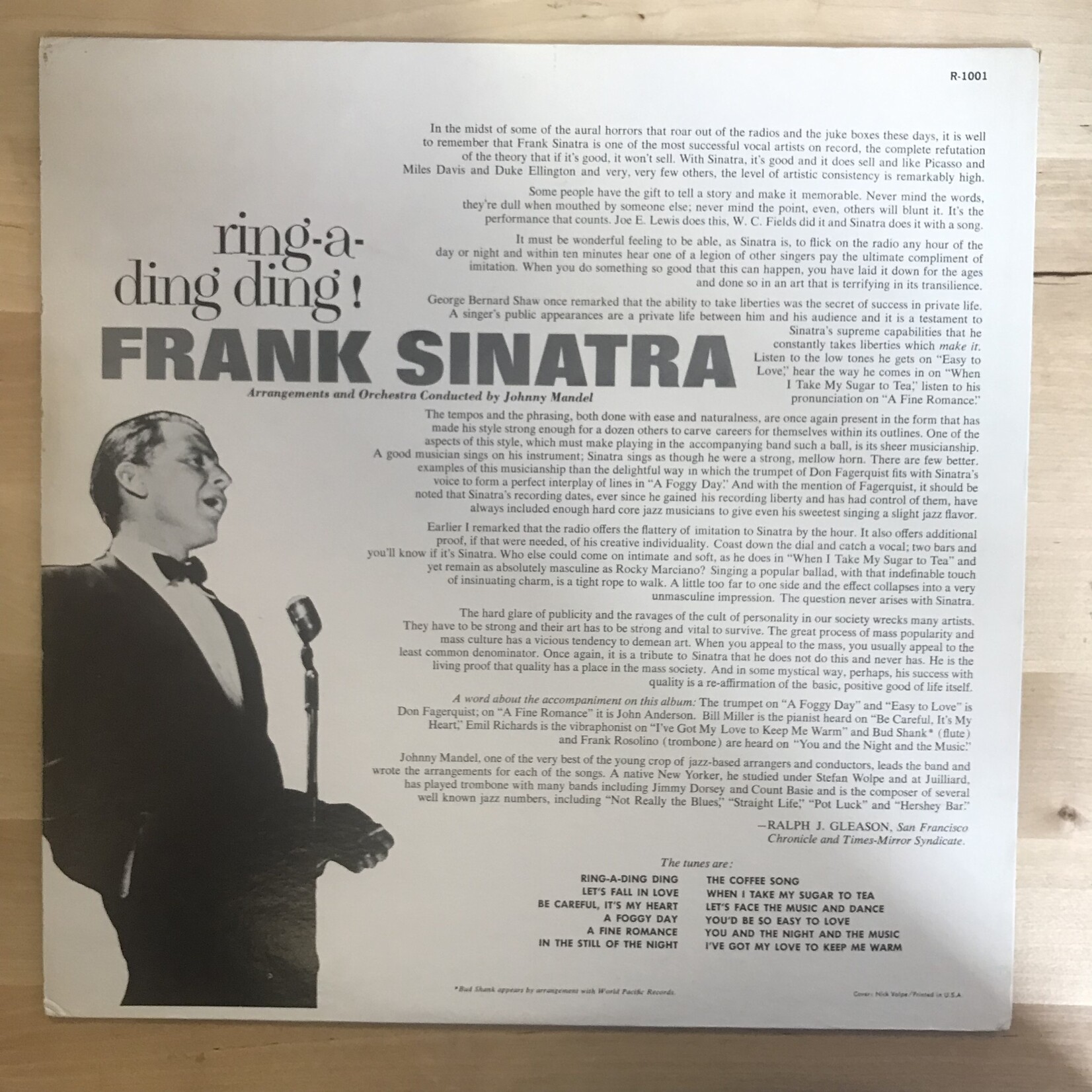 Frank Sinatra - Ring-A-Ding - R1001 - Vinyl LP (USED)