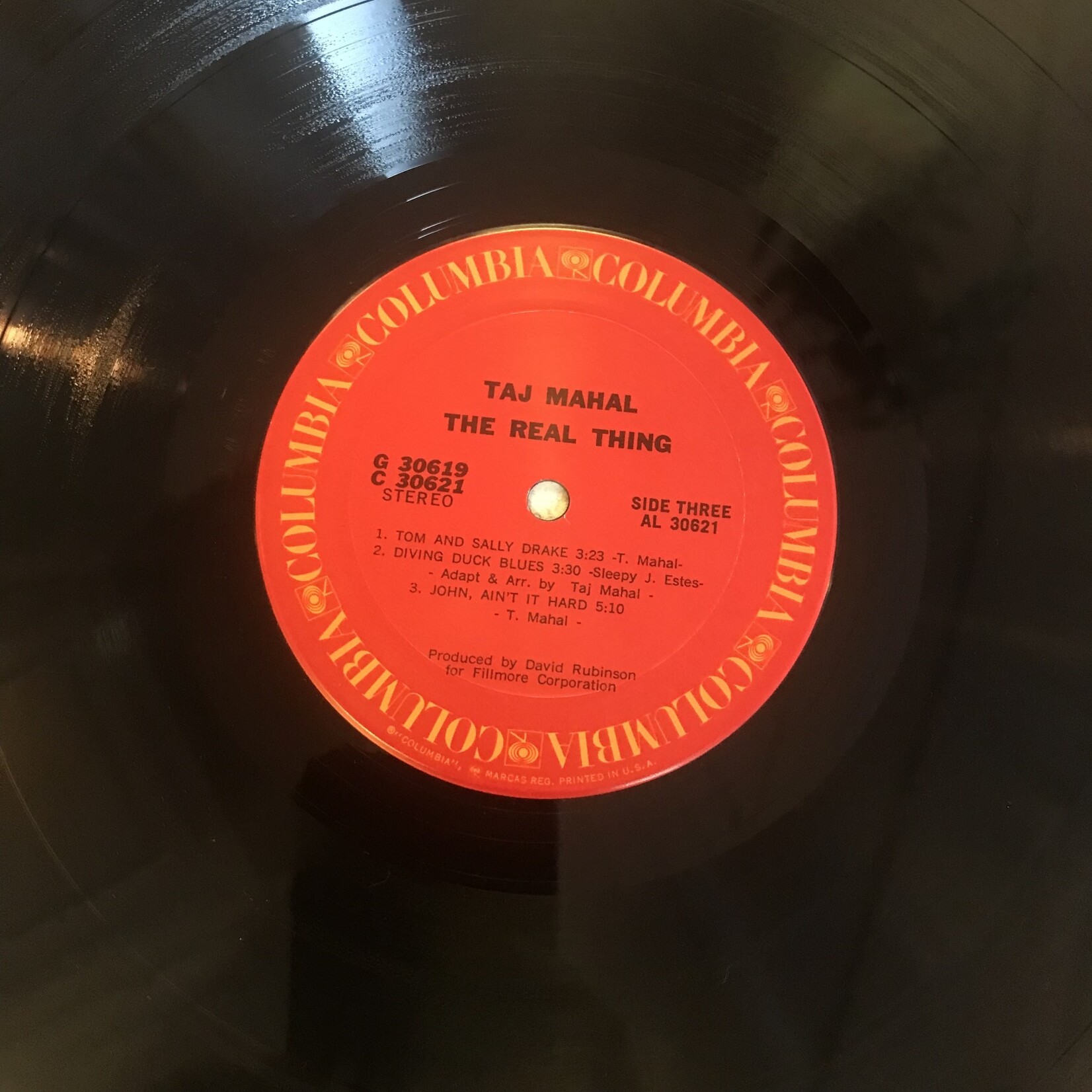 Taj Mahal - The Real Thing - G30619 - Vinyl LP (USED)