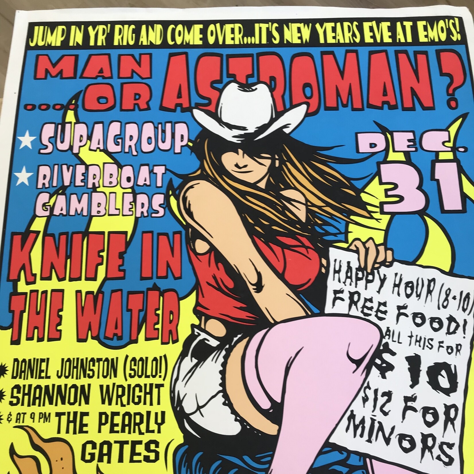 Man Or Astro-man? - Dec. 31, 2000 At Emo’s In Austin, TX (25x35) - Poster (VINTAGE - SIGNED)