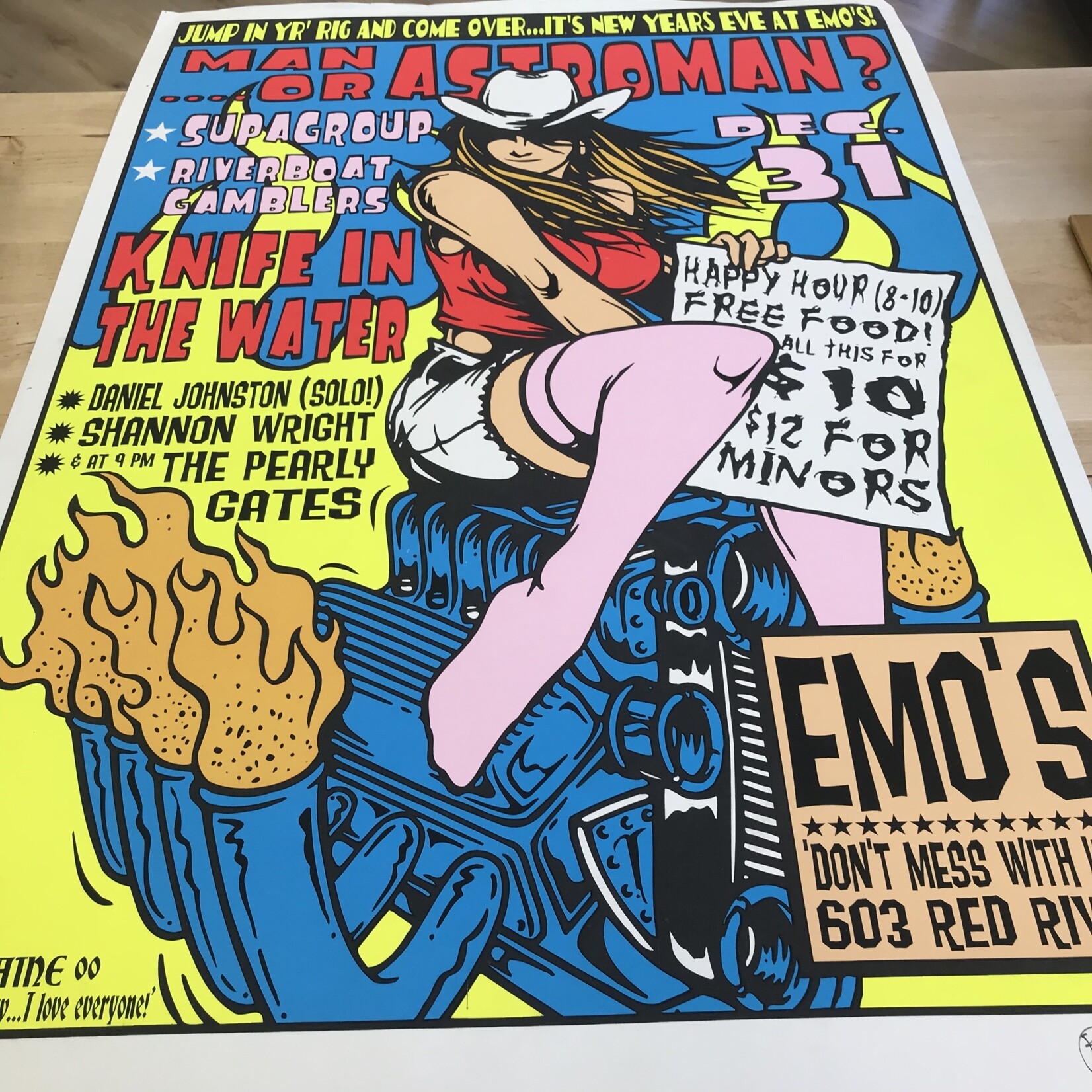 Man Or Astro-man? - Dec. 31, 2000 At Emo’s In Austin, TX (25x35) - Poster (VINTAGE - SIGNED)