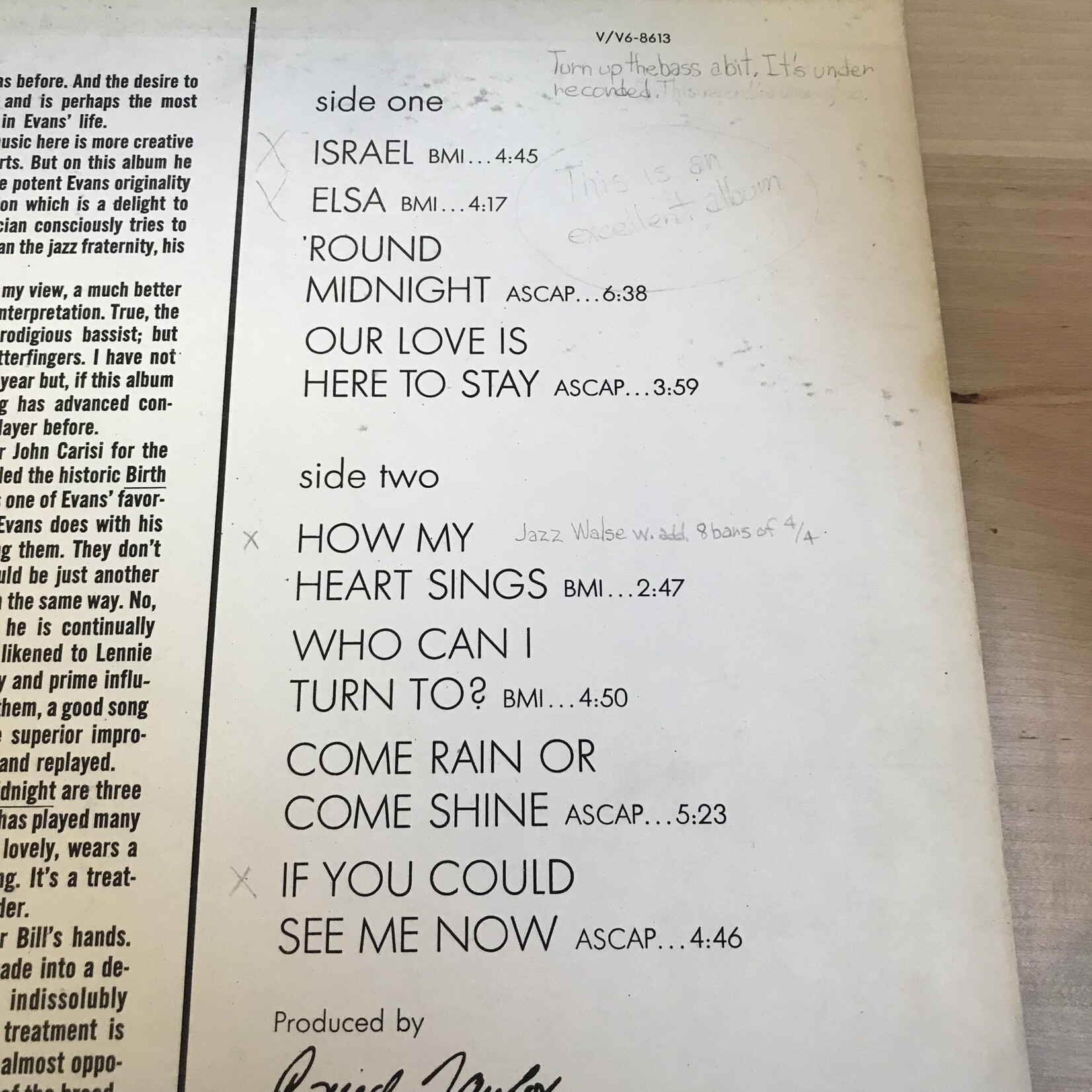 洋楽 Bill Evans / Trio '65 V6-8613 Bill Evans Trio – Trio '65 – Vinyl (Gatefold, LP, Album