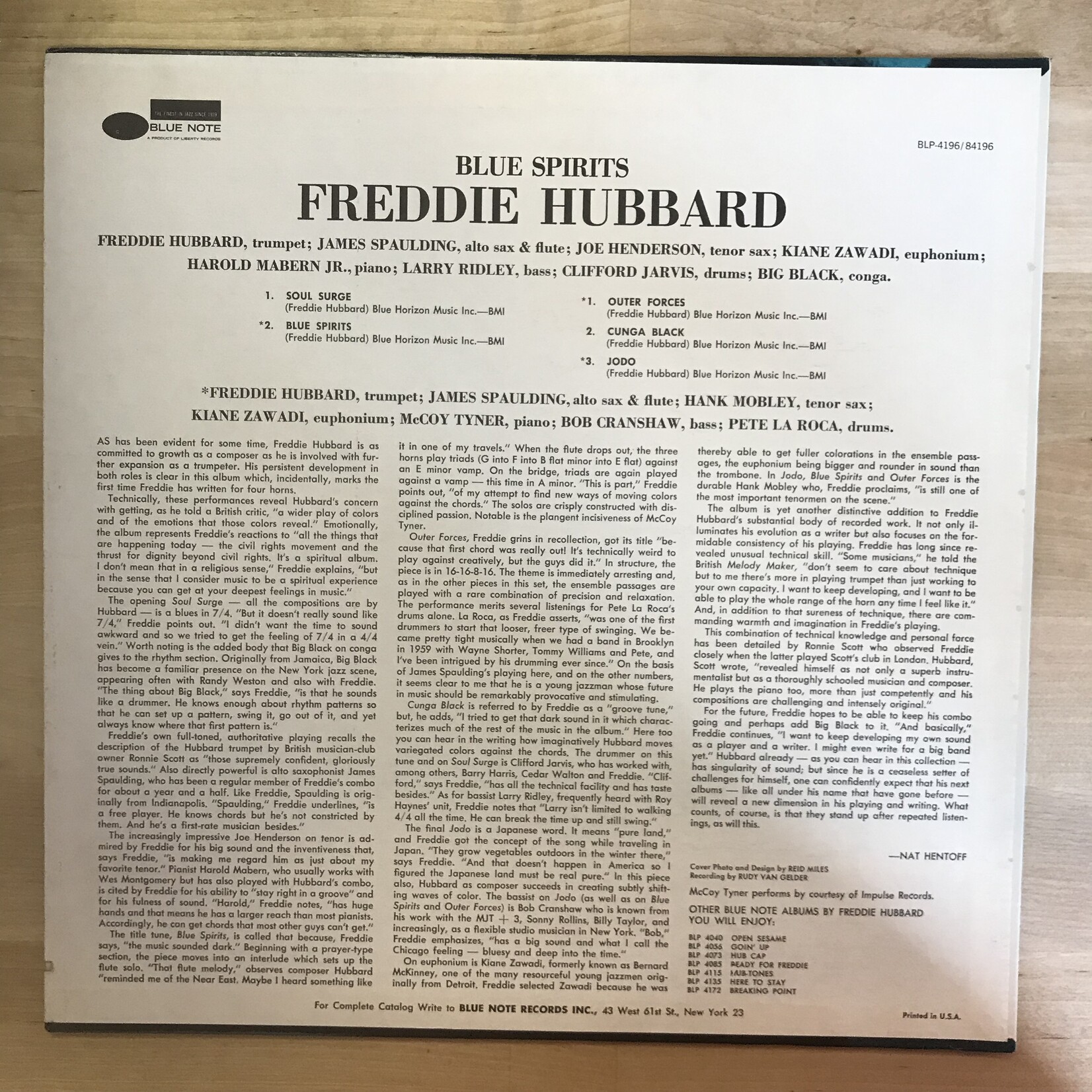 Freddie Hubbard - Blue Spirits - BST 84196 (1973) - Vinyl LP (USED)