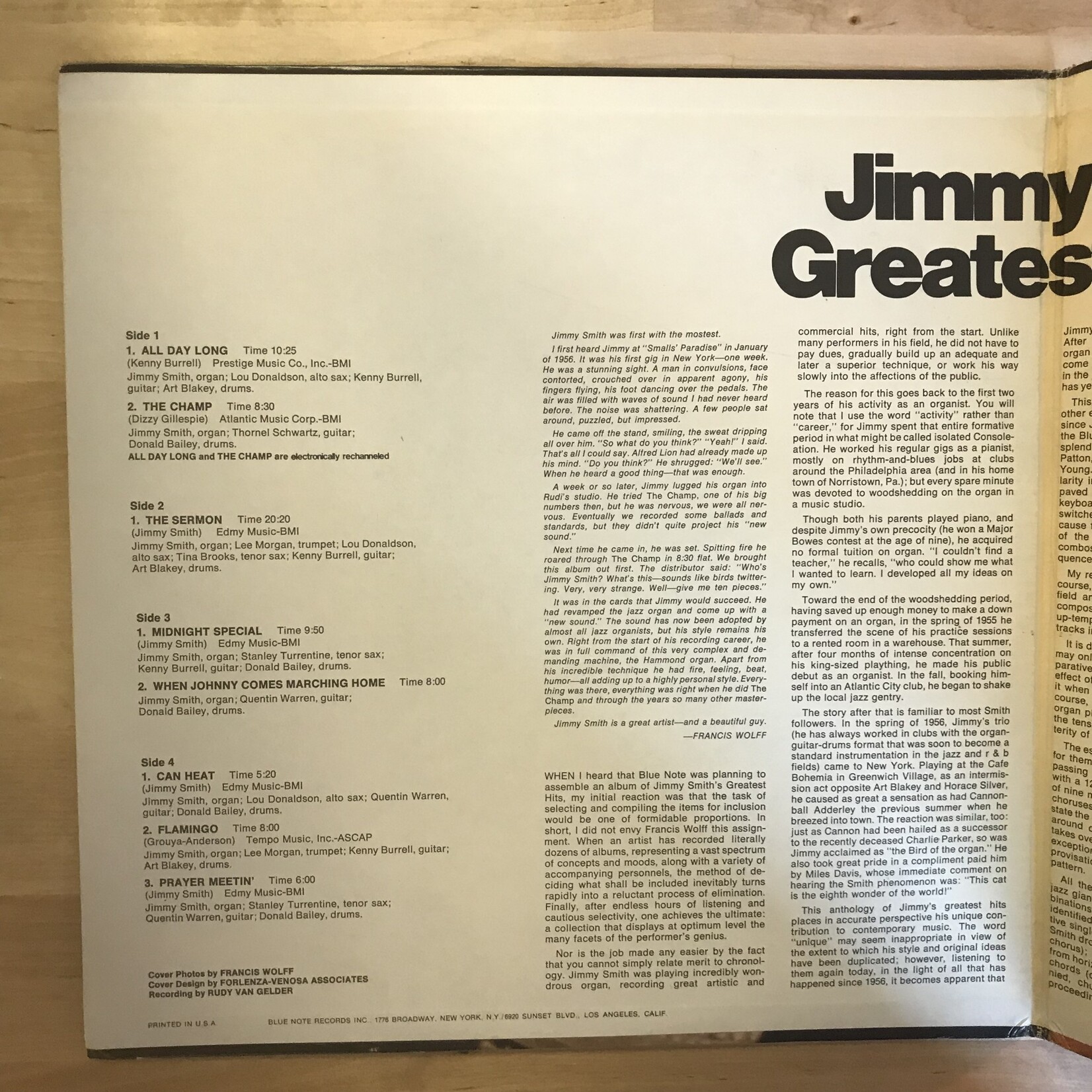 Jimmy Smith - Greatest Hits - BST 89901 - Vinyl LP (USED)
