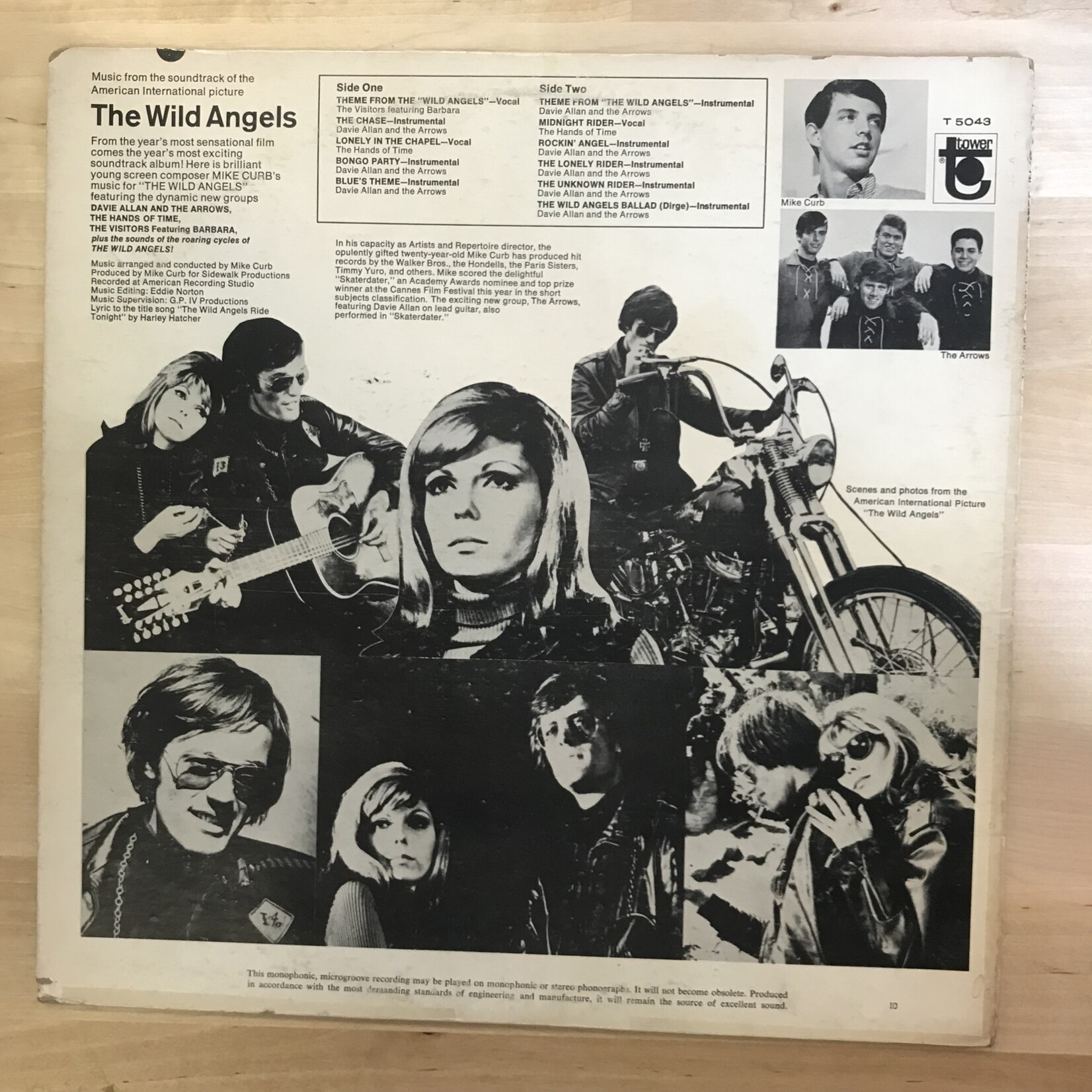 Wild Angels - Music From The Soundtrack Of The Motion Picture - T5043 - Vinyl LP (USED)