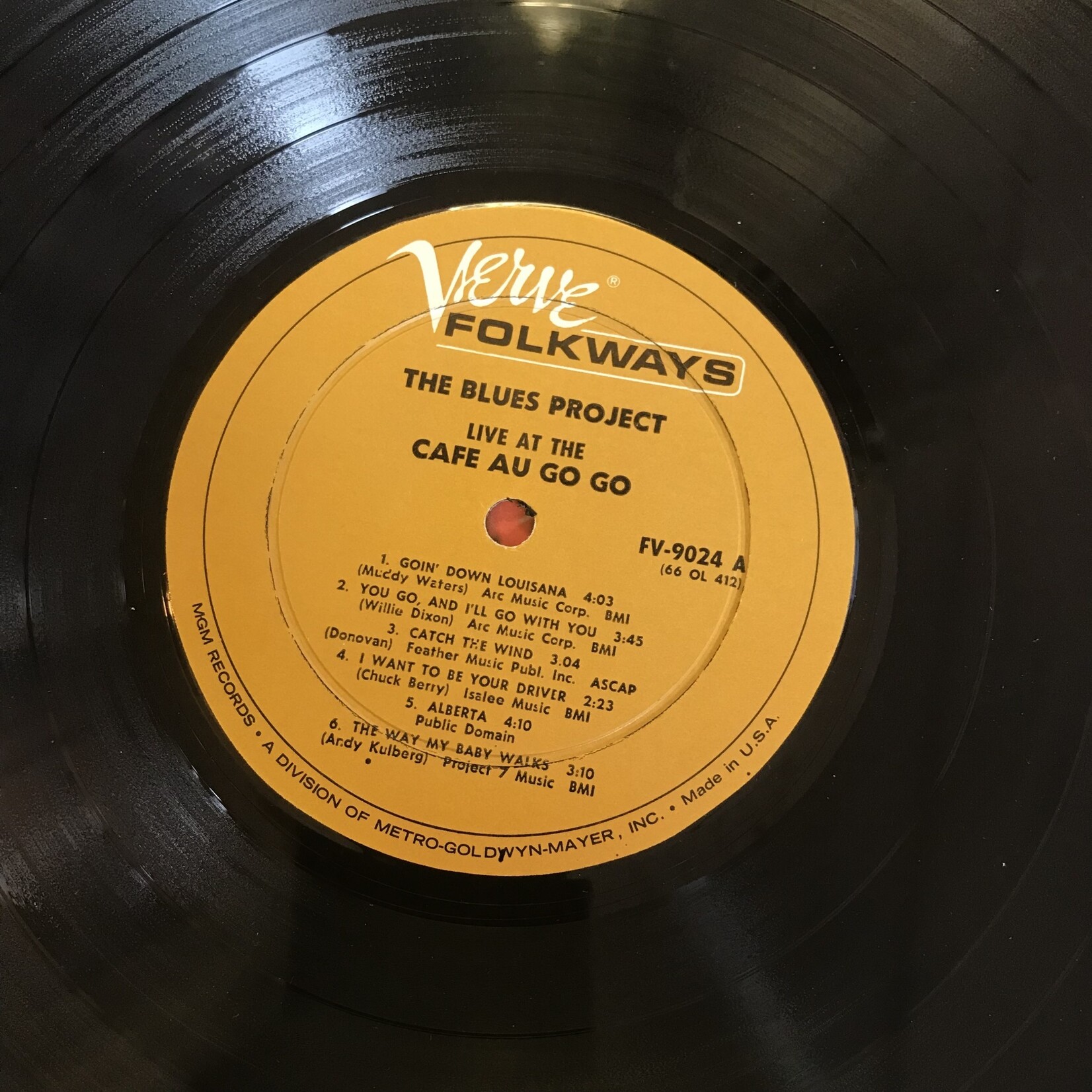 Blues Project - Live At The Cafe Au Go Go - FTS3000 (Cover)/FV9024 (Media) - Vinyl LP (USED)