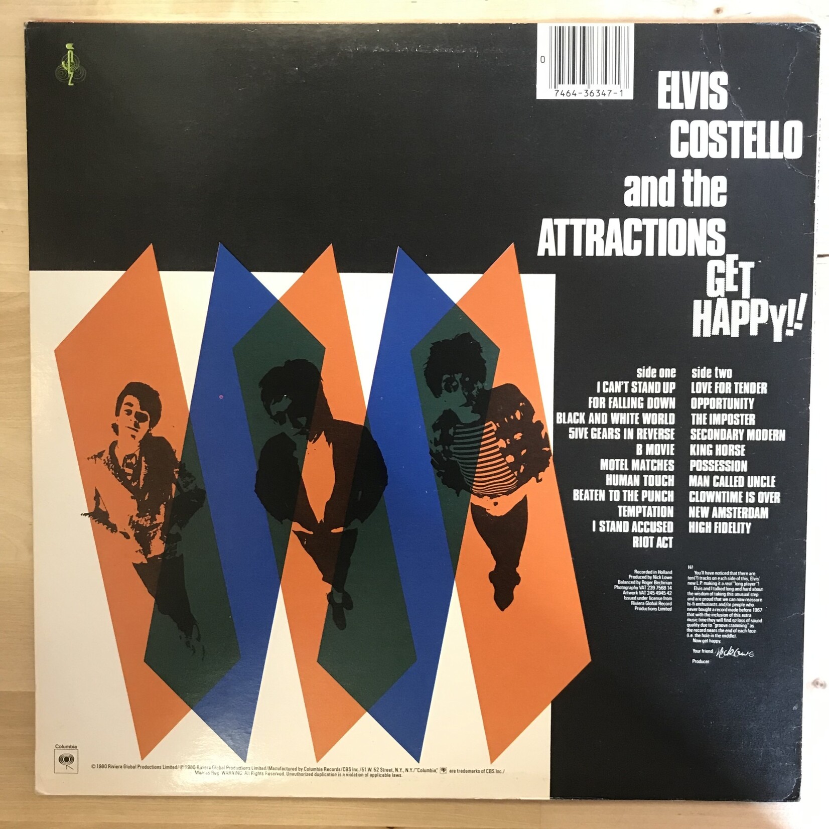 Elvis Costello - Get Happy - PC36347 - Vinyl LP (USED)