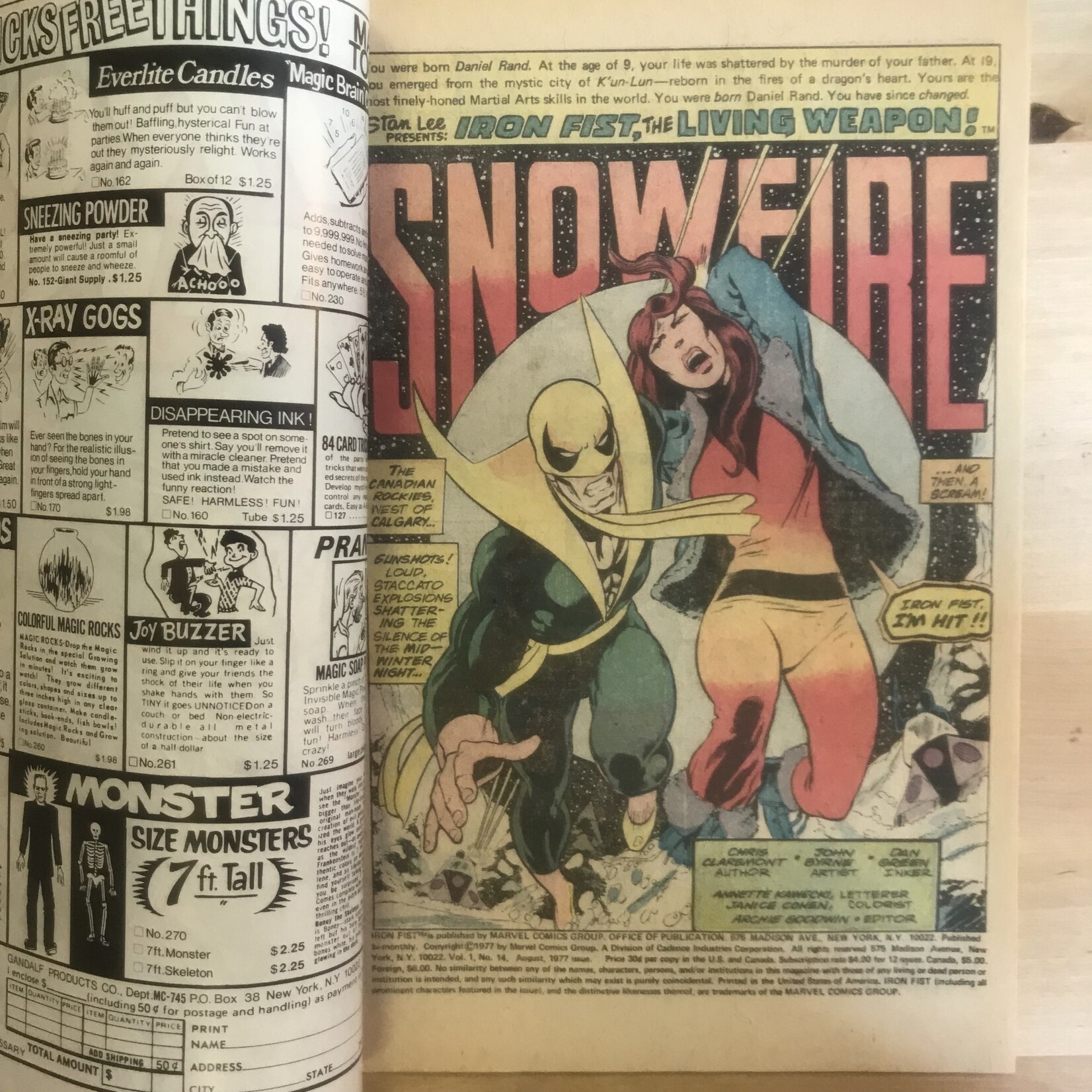 Iron Fist - #14 August 1977 (First Sabretooth) - Comic Book