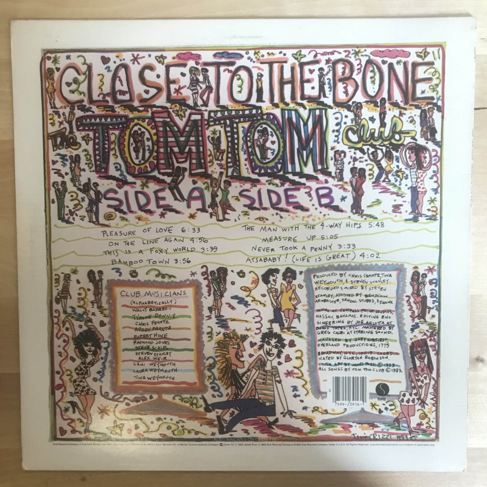 Tom Tom Club - Close To The Bone - 1 23916 - Vinyl LP (USED)