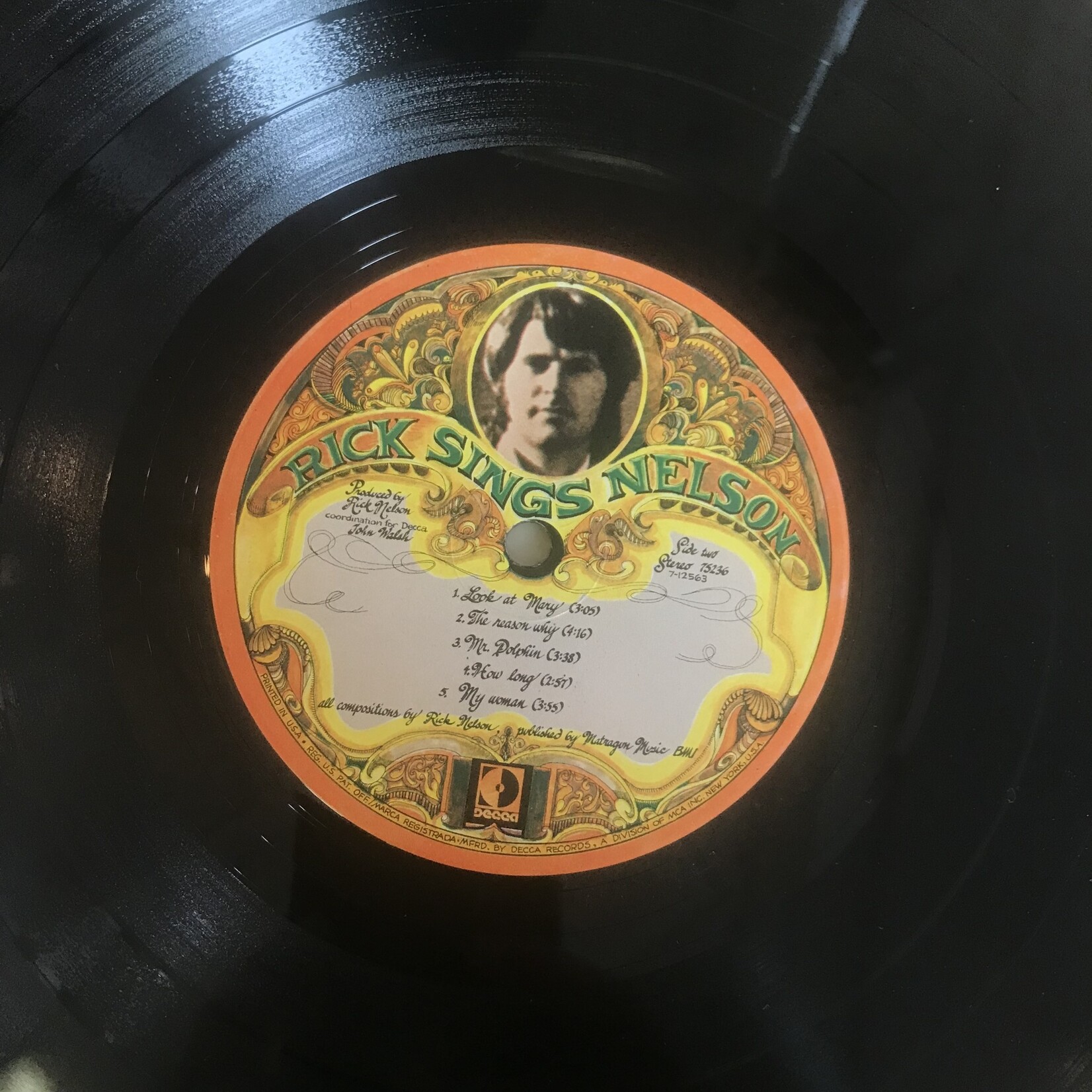 Rick Nelson - Rick Sings Nelson - DL 75236 - Vinyl LP w/ Poster (USED)