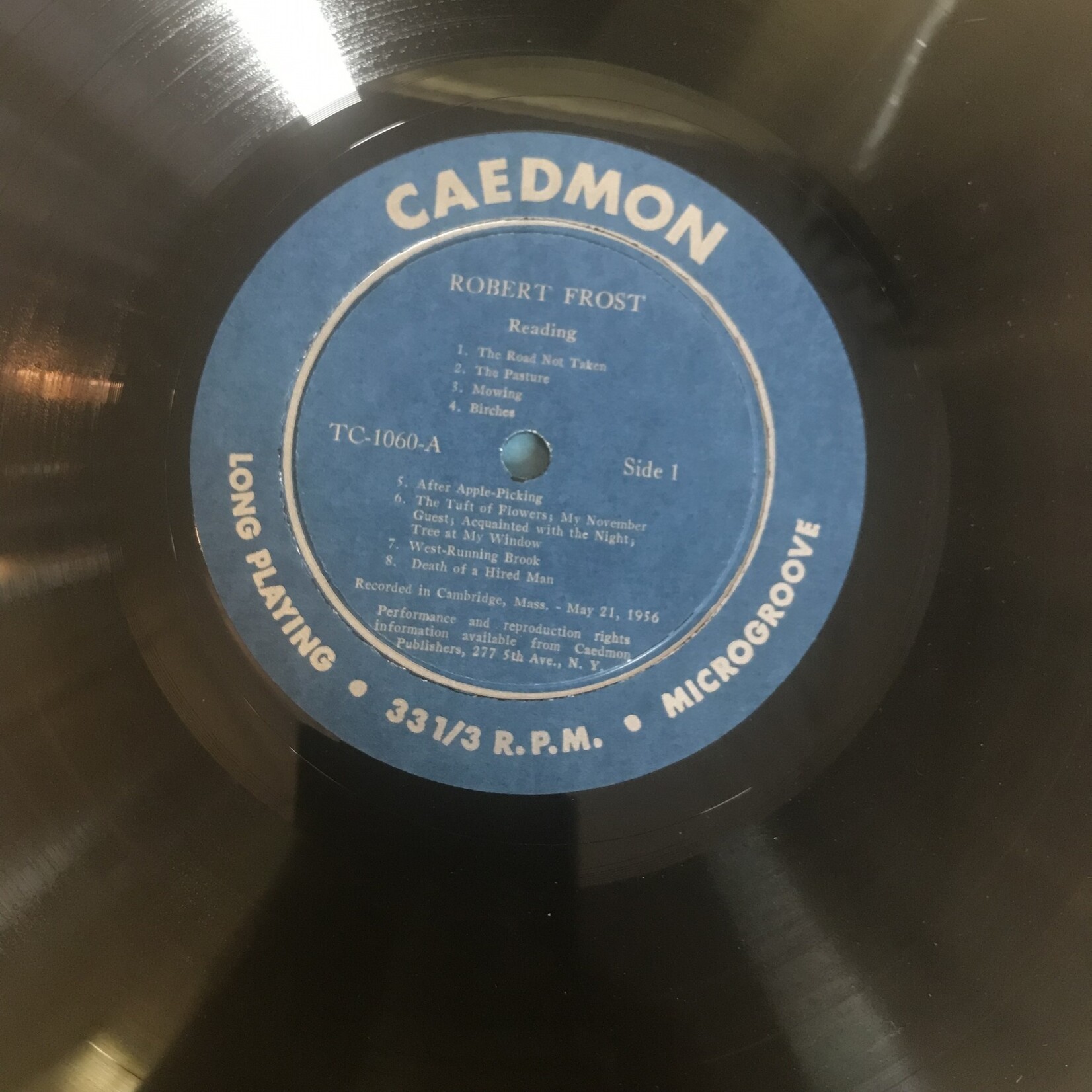 Robert Frost - Reads His Poetry - TC 1060 - Vinyl LP (USED)