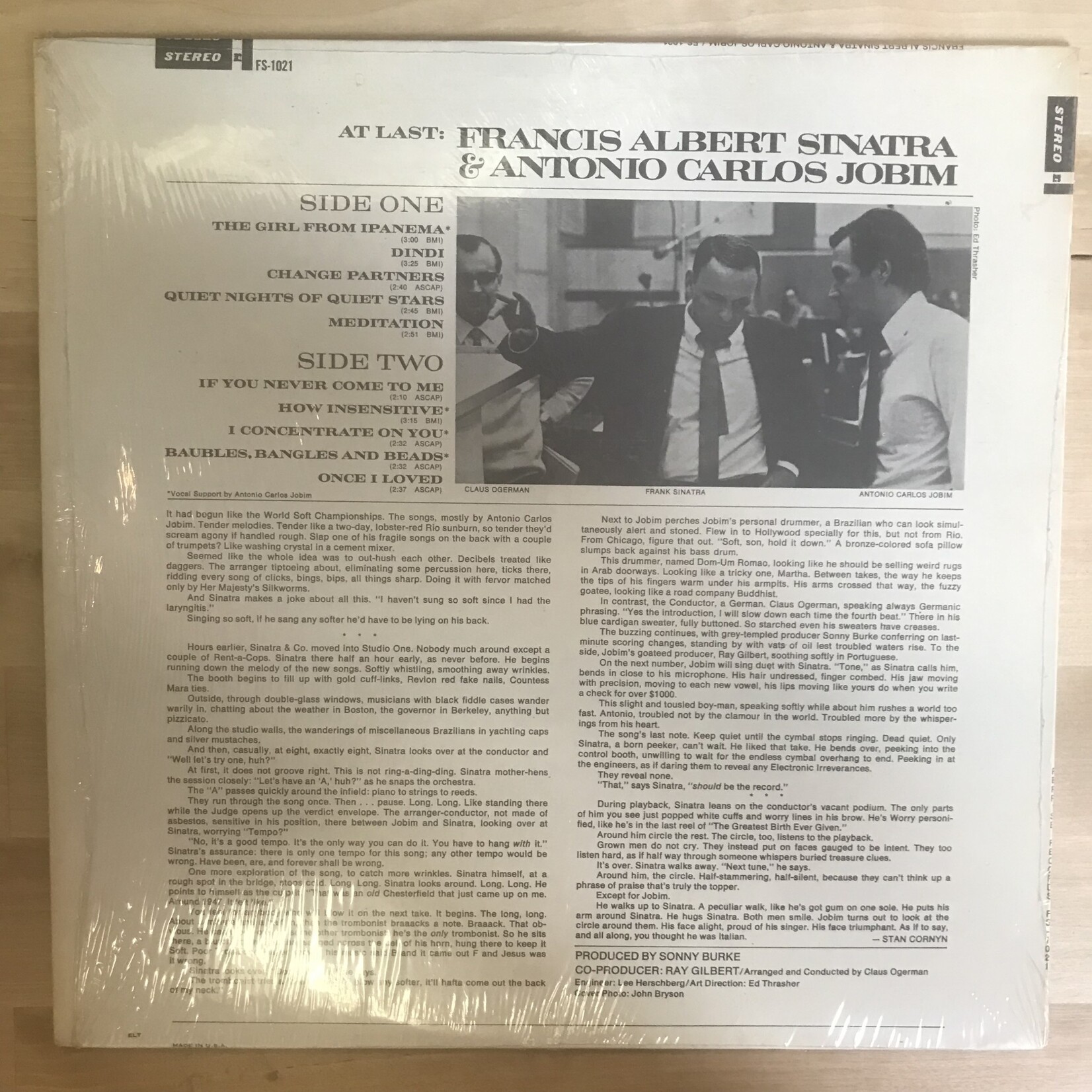Frank Sinatra - Francis Albert Sinatra & Antonio Carlos Jobim - FS 1021 - Vinyl LP (USED)