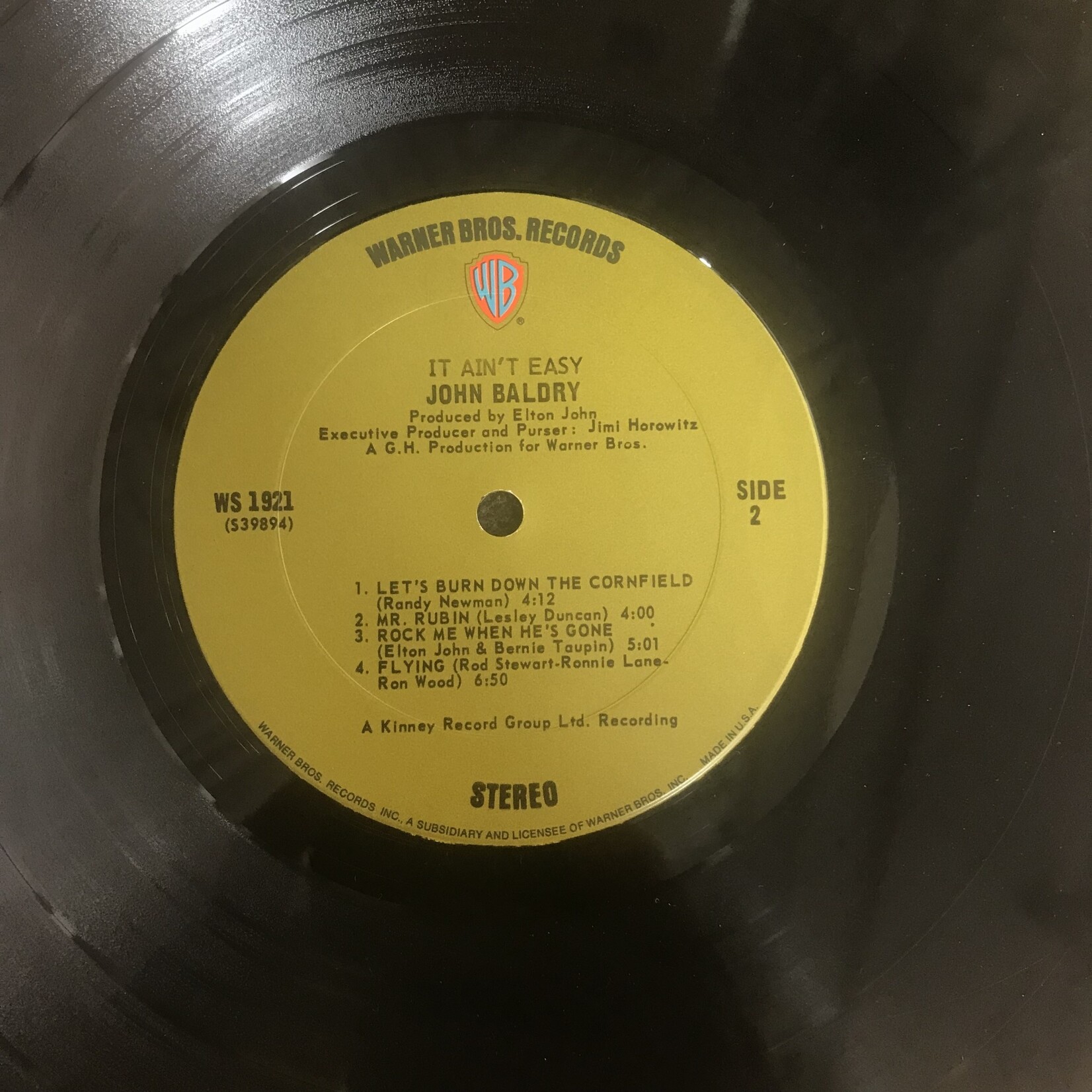 John Baldry - It Ain’t Easy - WS 1921 - Vinyl LP (USED)