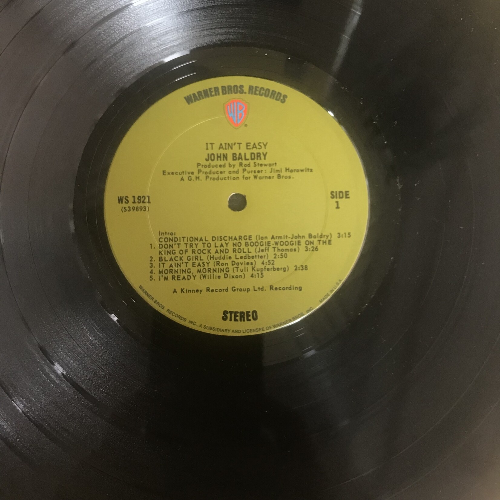 John Baldry - It Ain’t Easy - WS 1921 - Vinyl LP (USED)